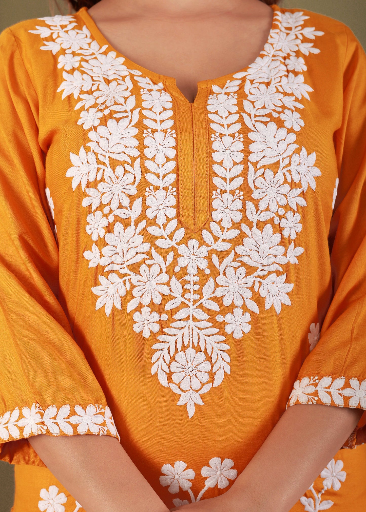 Yellow Primum Modal Kurta  For Women