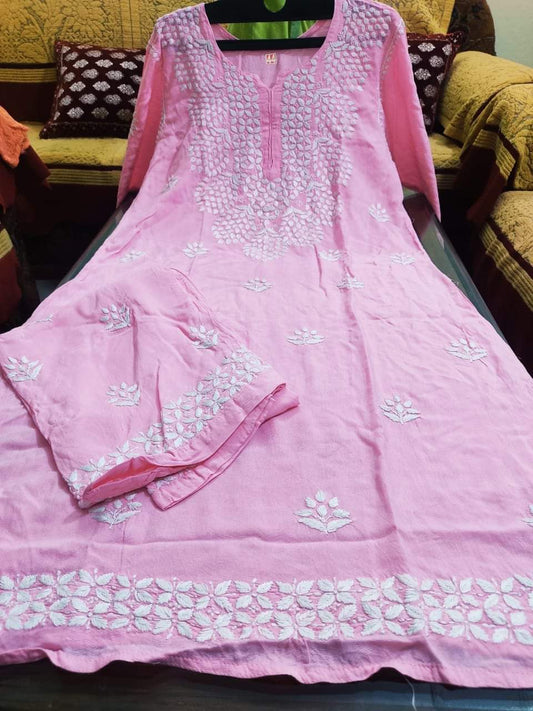 BABY PINK kurti and plazzo set