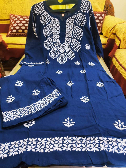 BLUE kurti and plazzo set