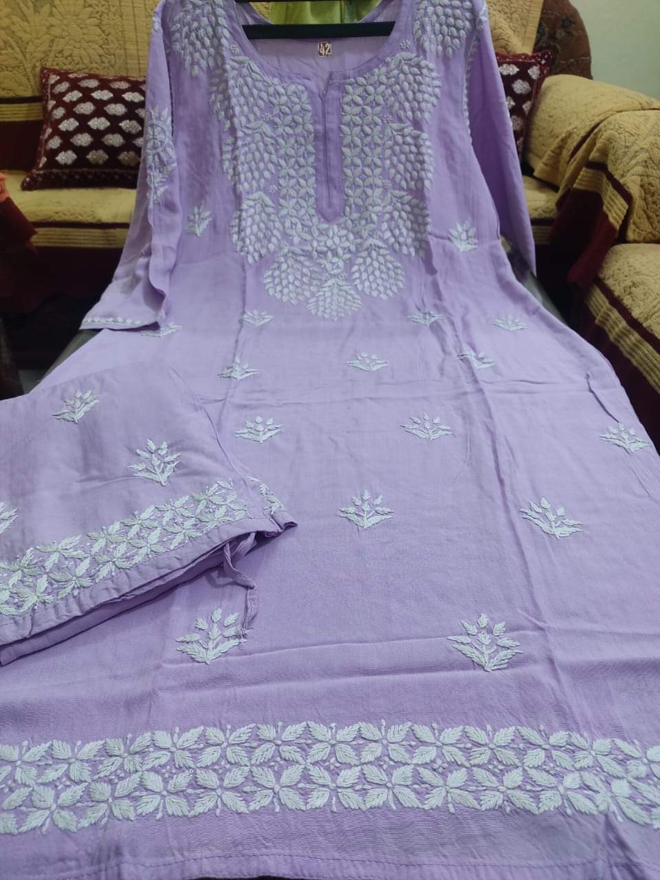 LIGHT PURPLE kurti and plazzo set