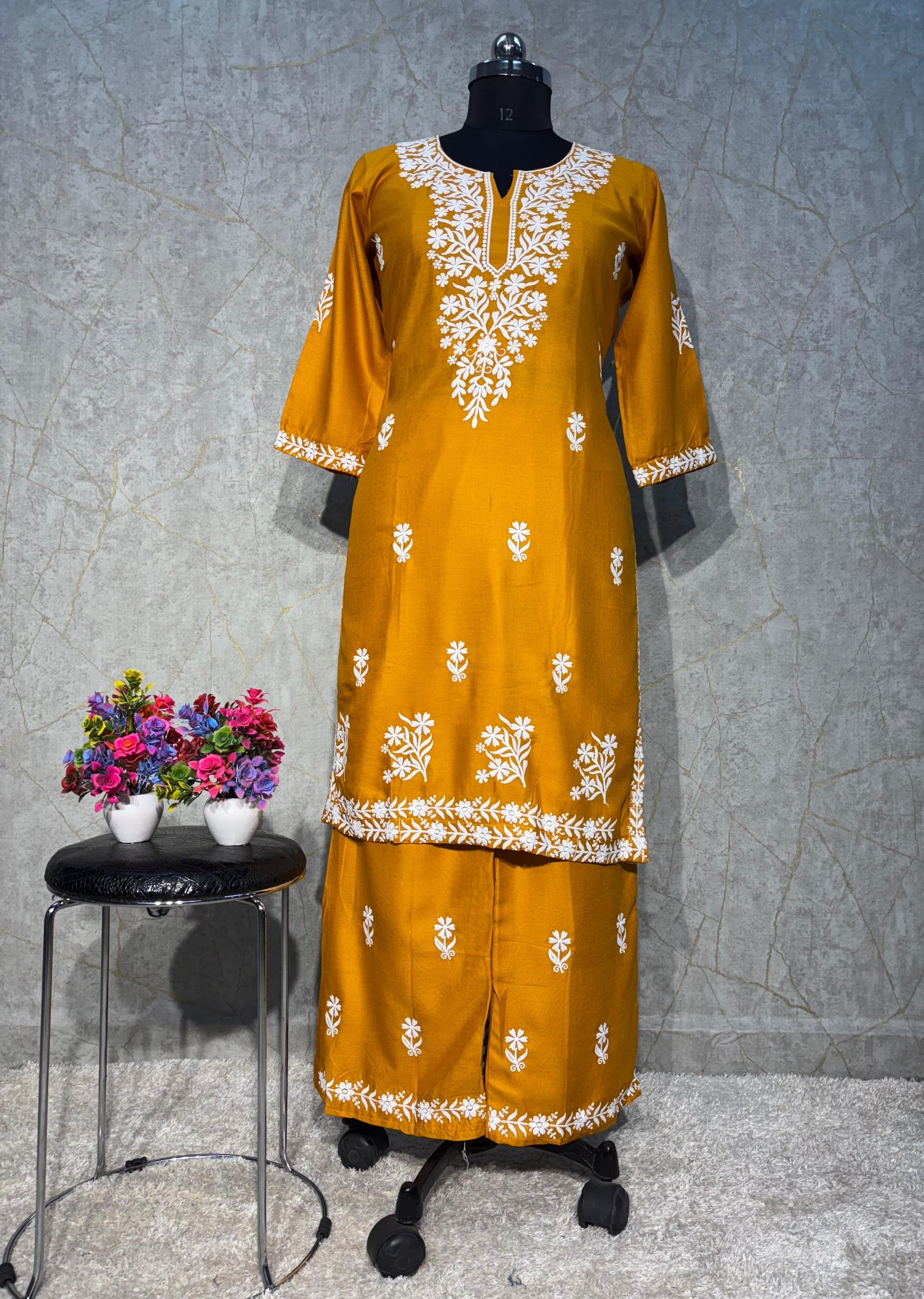 MUSTER Chikankari Kurti Set online at best price
