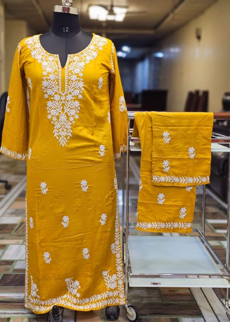 MUSTER Chikankari Kurti Set online at best price