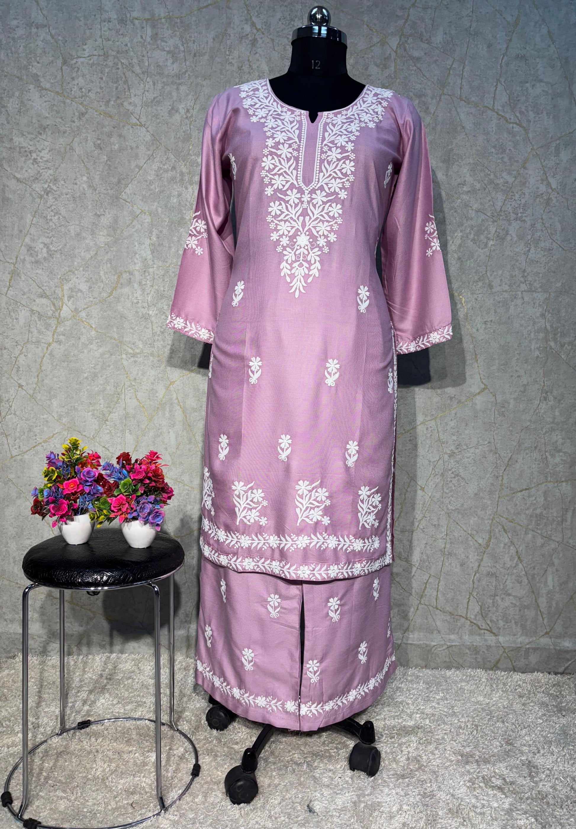 PYAZI Chikankari Kurti Set online at best price