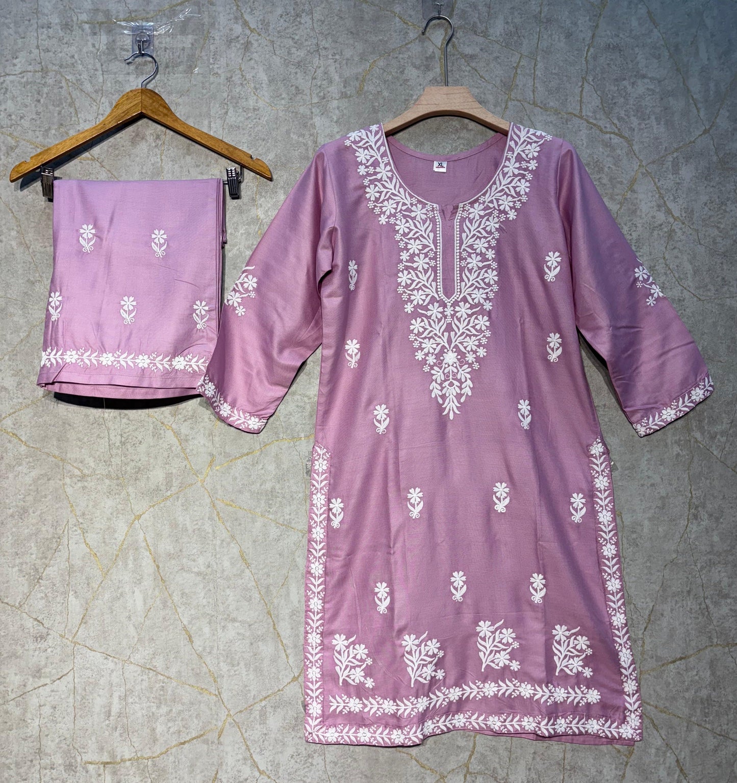PYAZI Chikankari Kurti Set online at best price