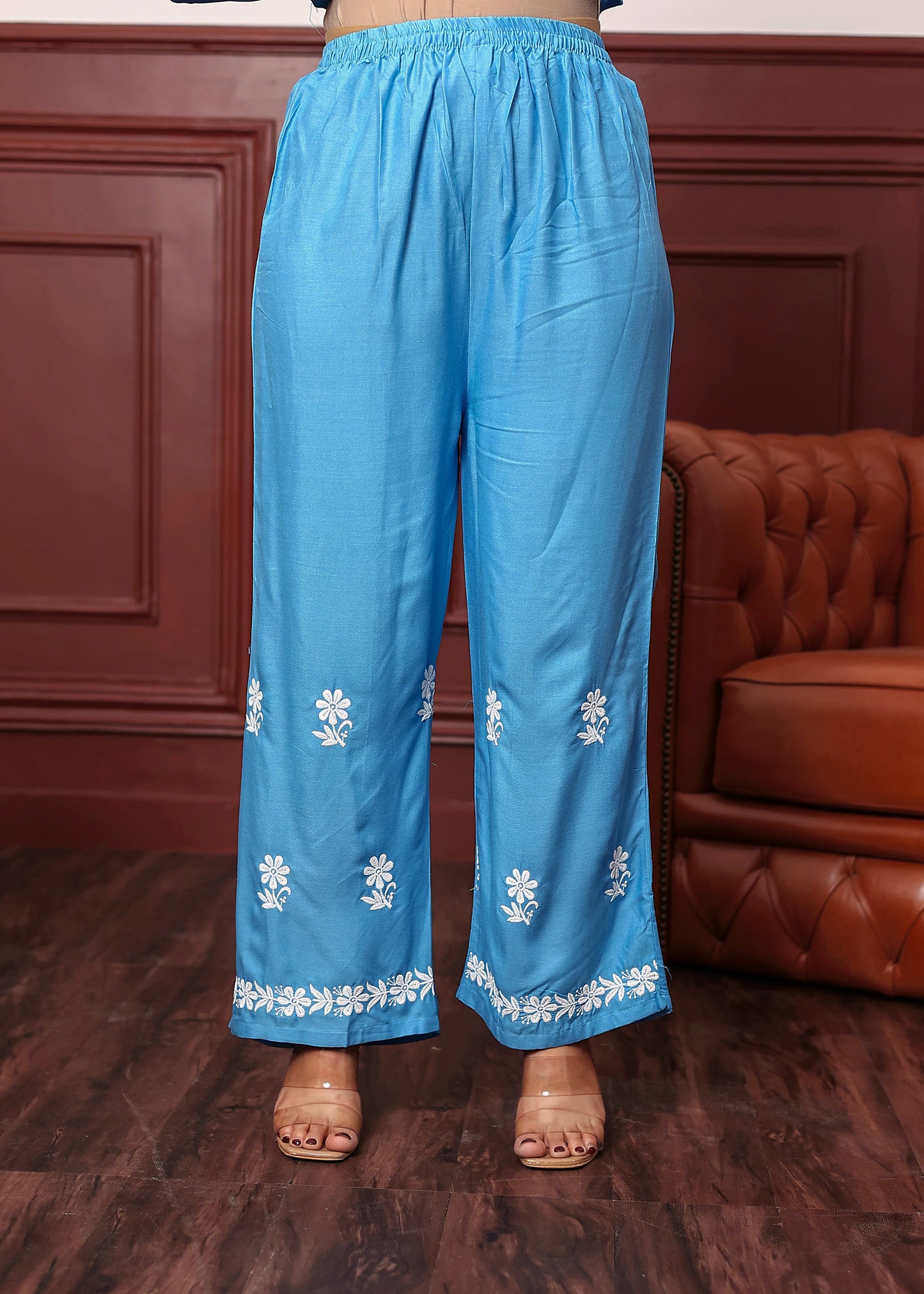 D SKY New colours in our best seller chikankari Plazzo set