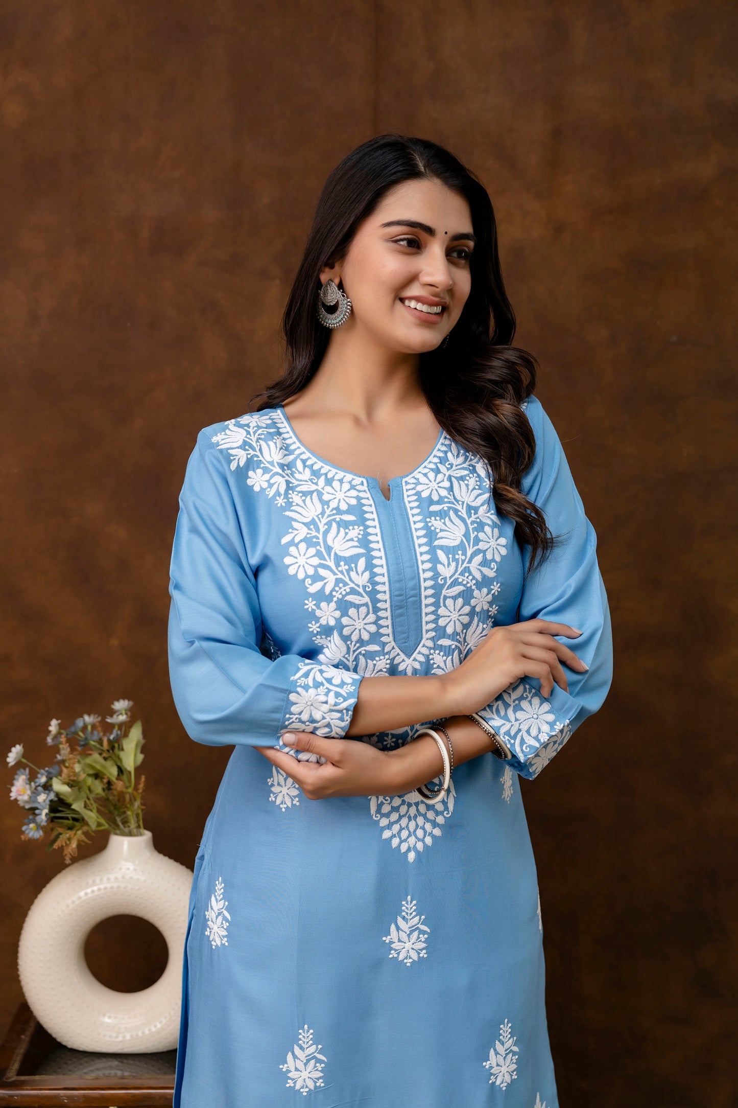 D SKY Women's Elegent Kurti set | Kurti Plazo Set