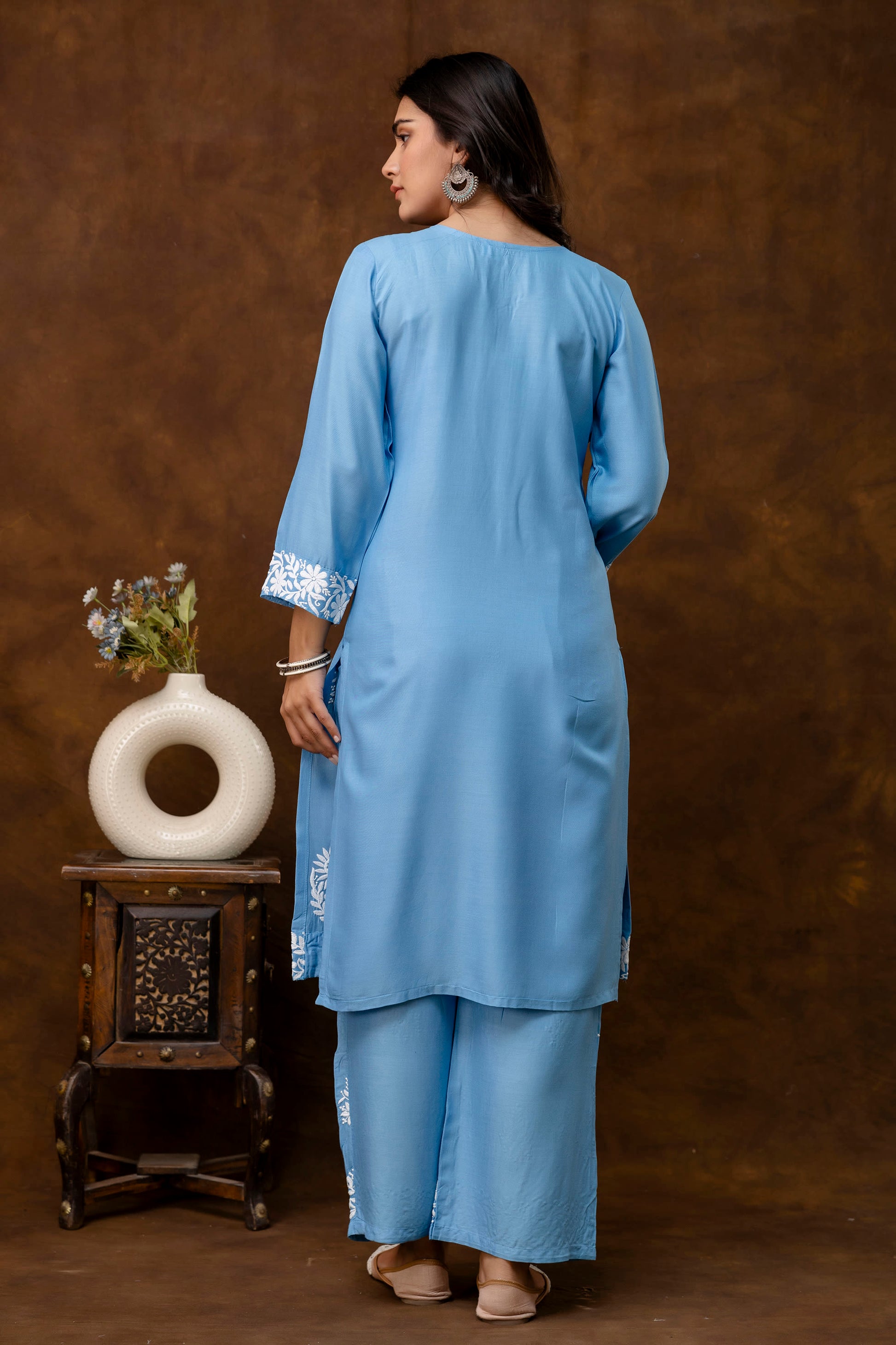 D SKY Women's Elegent Kurti set | Kurti Plazo Set