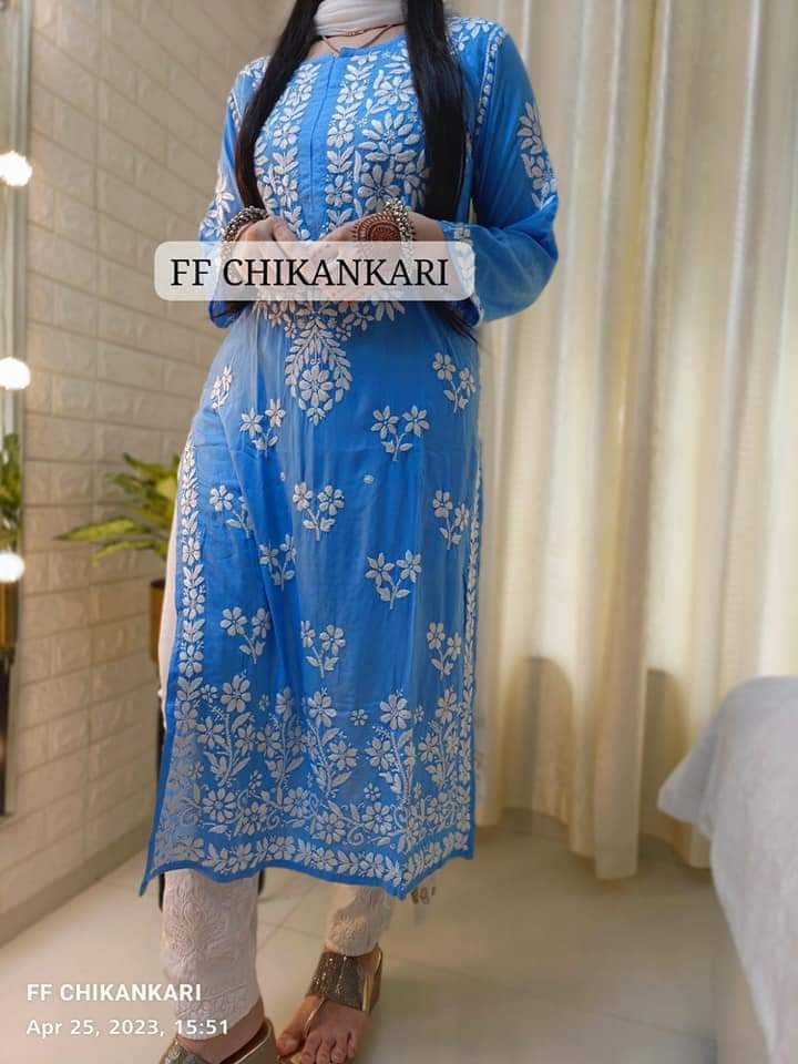 FIROJI Womens Indian Model Kurti Beautiful work Entice Wear