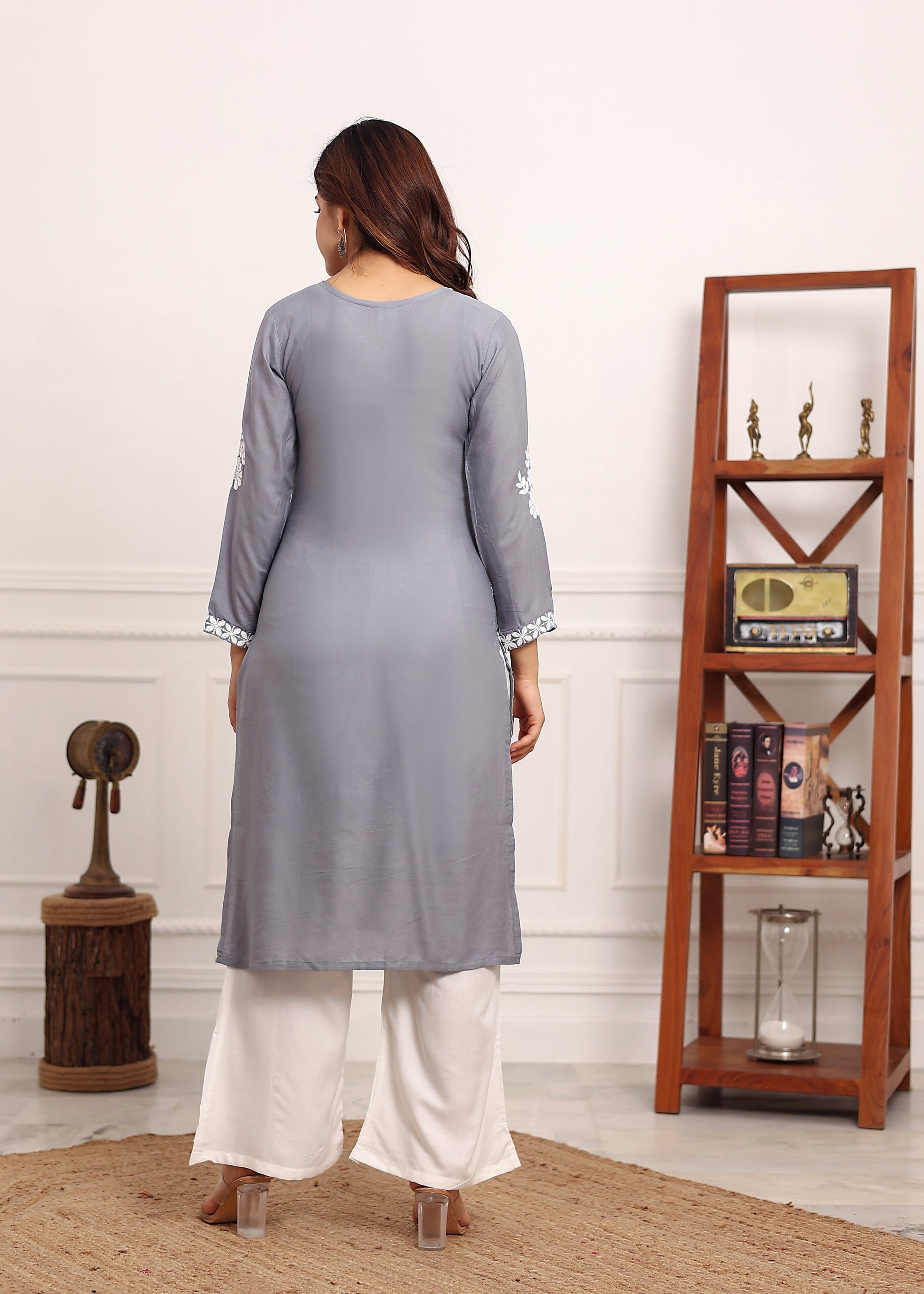 GREY Ladies Kurti Set - Buy Ladies Kurti Set online in India