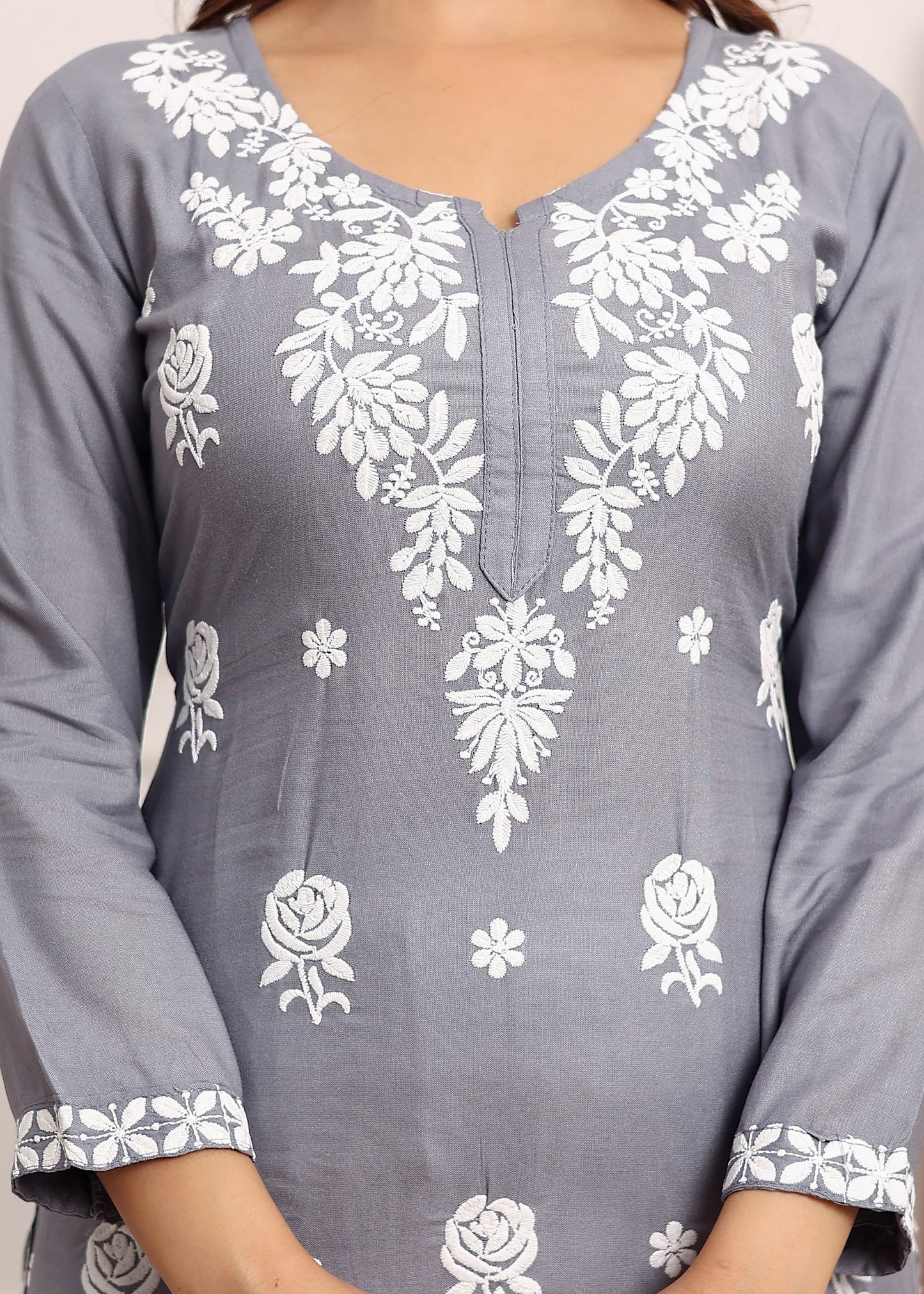 GREY Ladies Kurti Set - Buy Ladies Kurti Set online in India