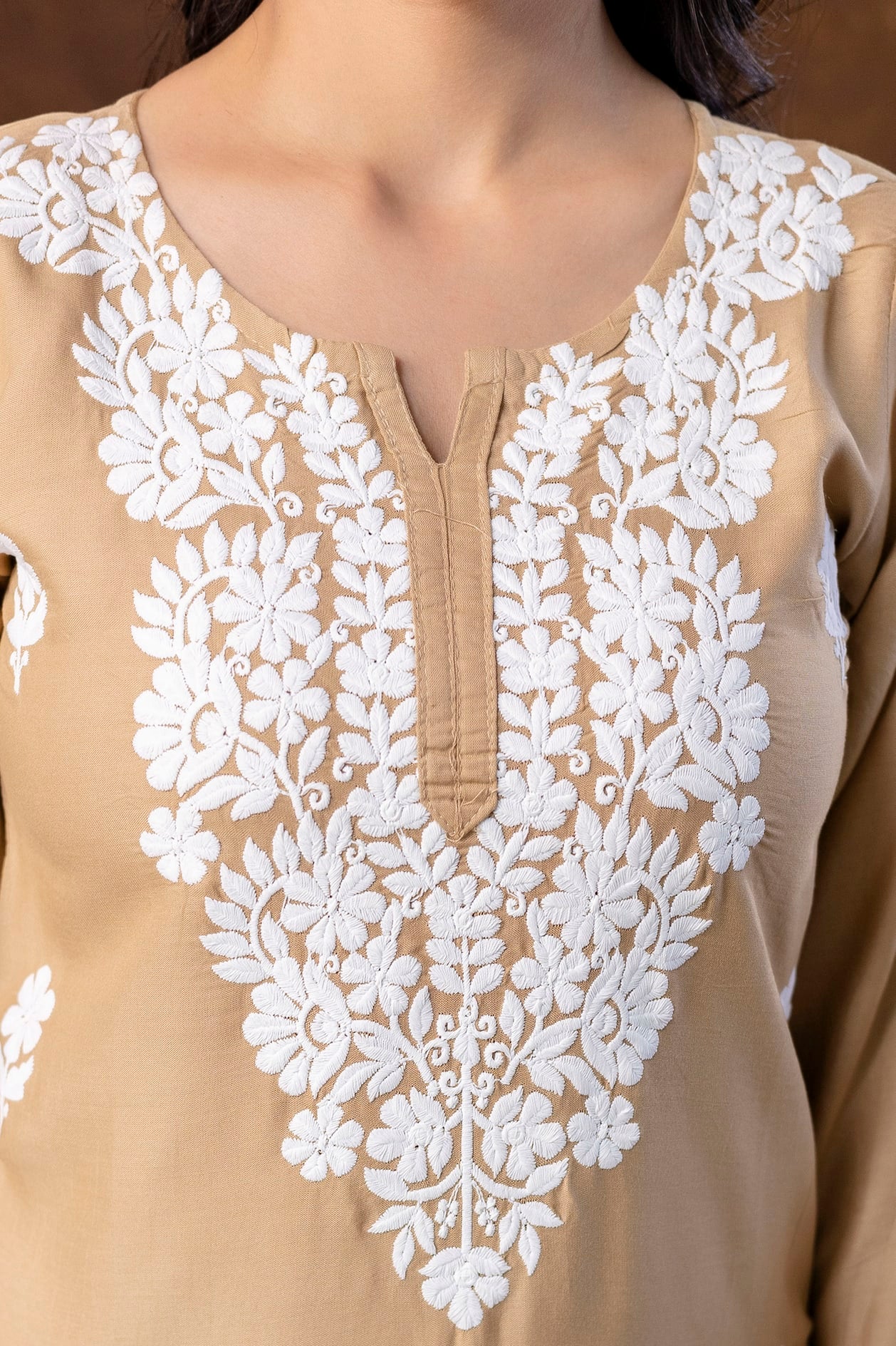 KHAKHI  Women Rayon Embroidered Kurta Set