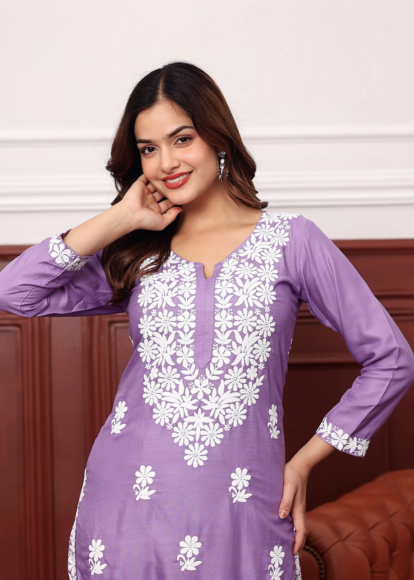 LIGHT PURPLE New colours in our best seller chikankari Plazzo set