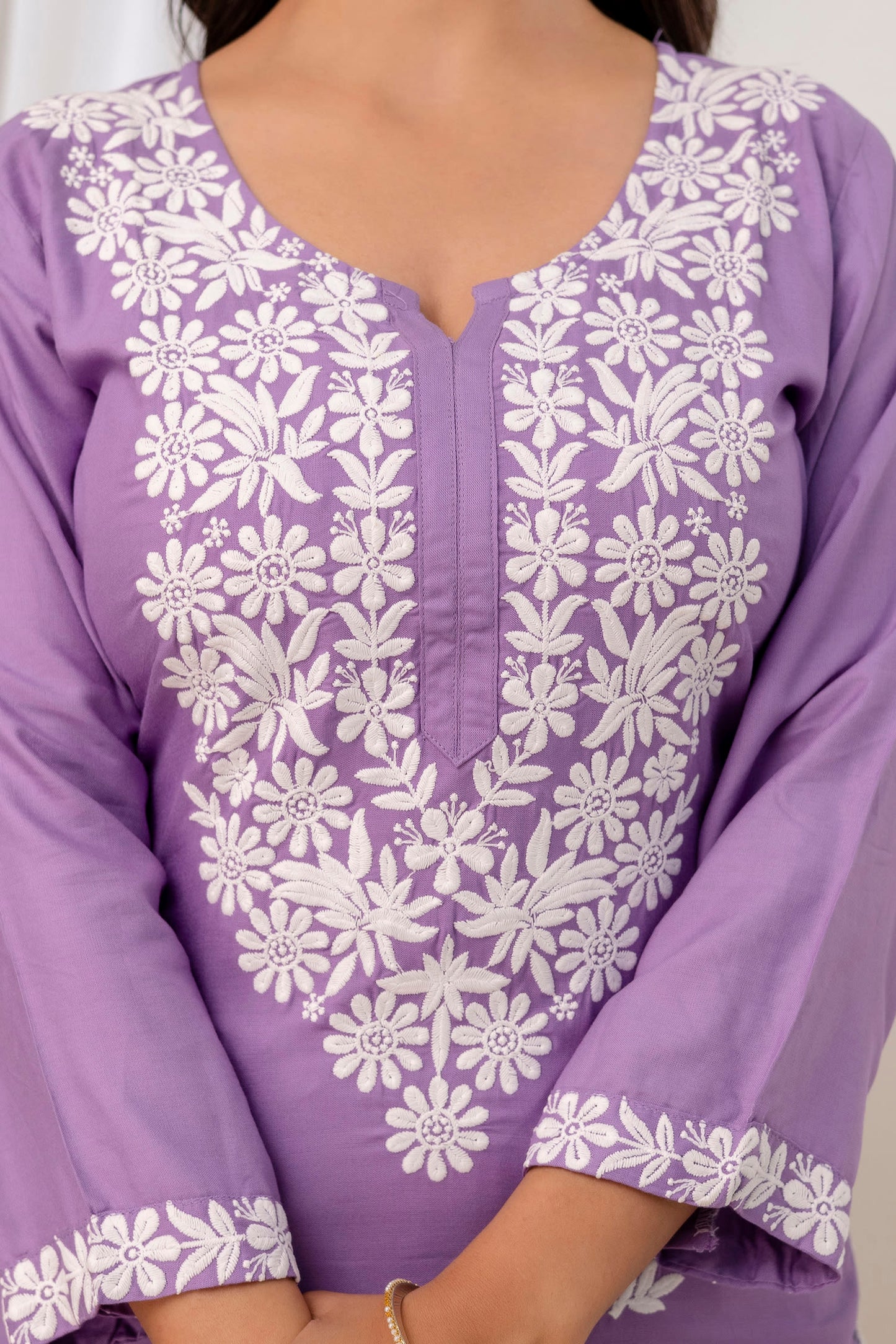 LIGHT PURPLE kurtis set for women latest design
