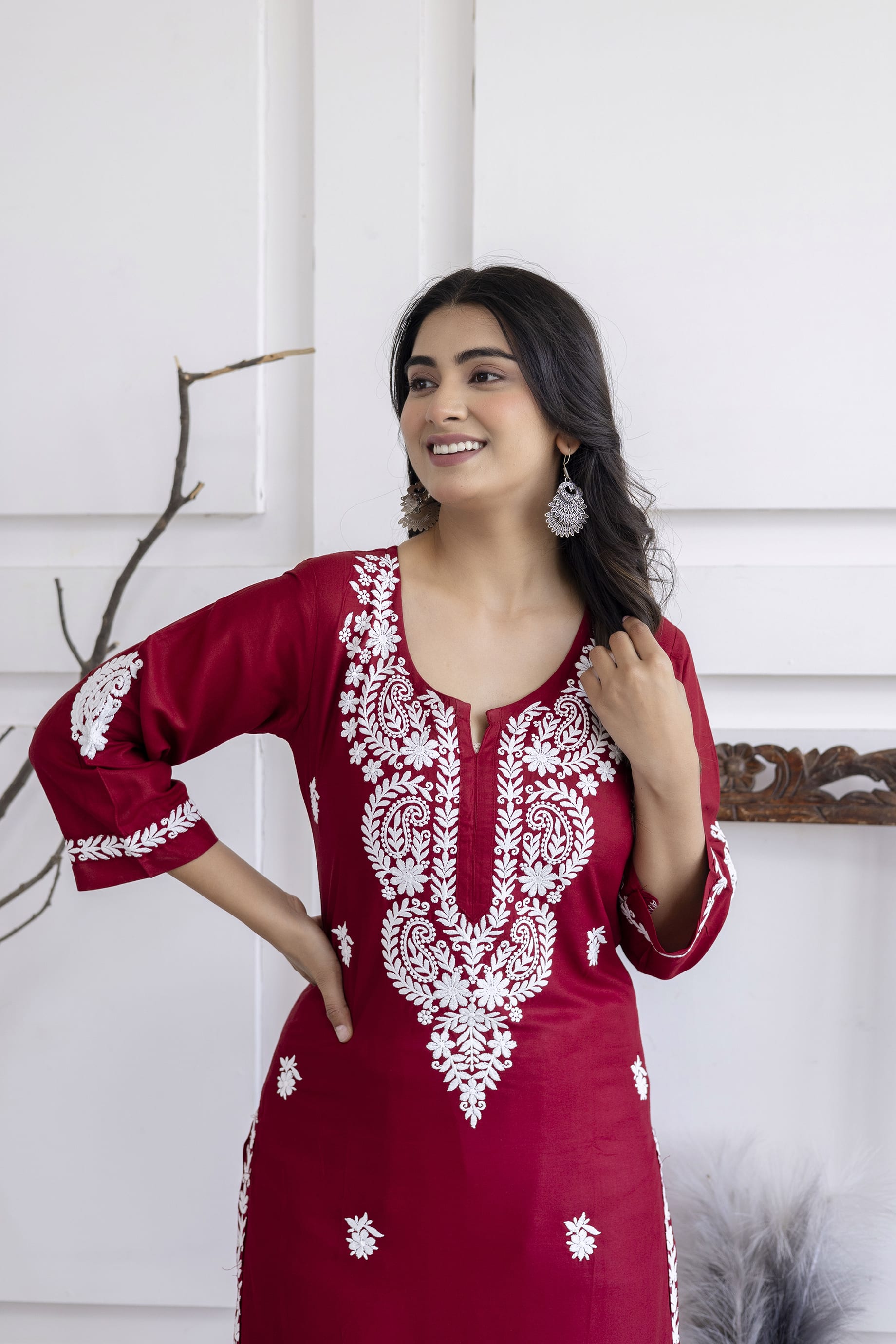MAROON Trendy Fashionable kurtis