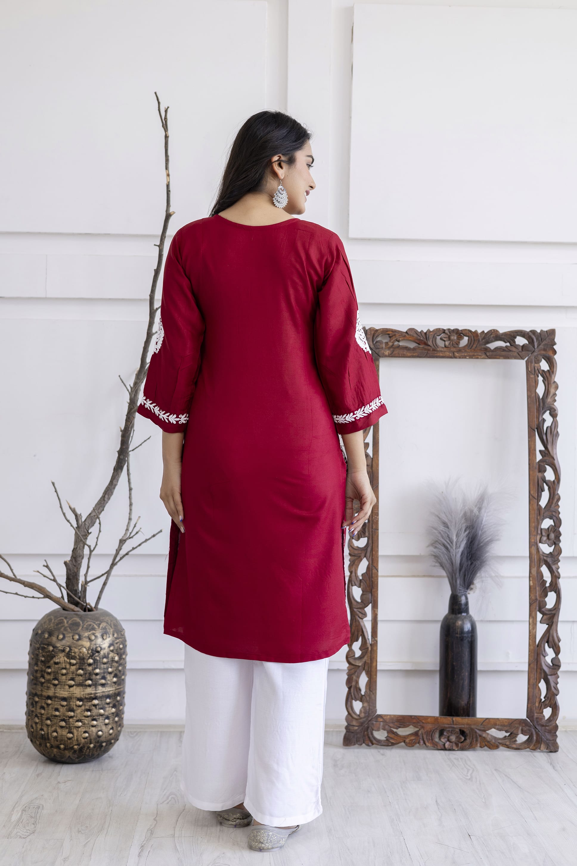 MAROON Trendy Fashionable kurtis