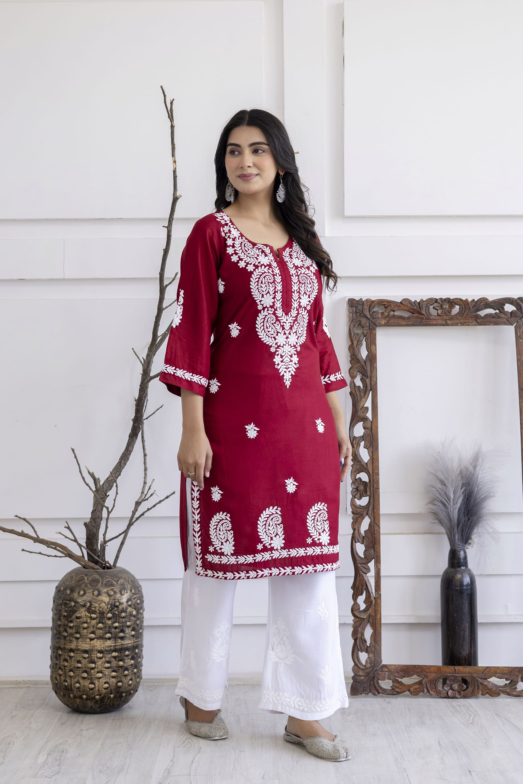 MAROON Trendy Fashionable kurtis