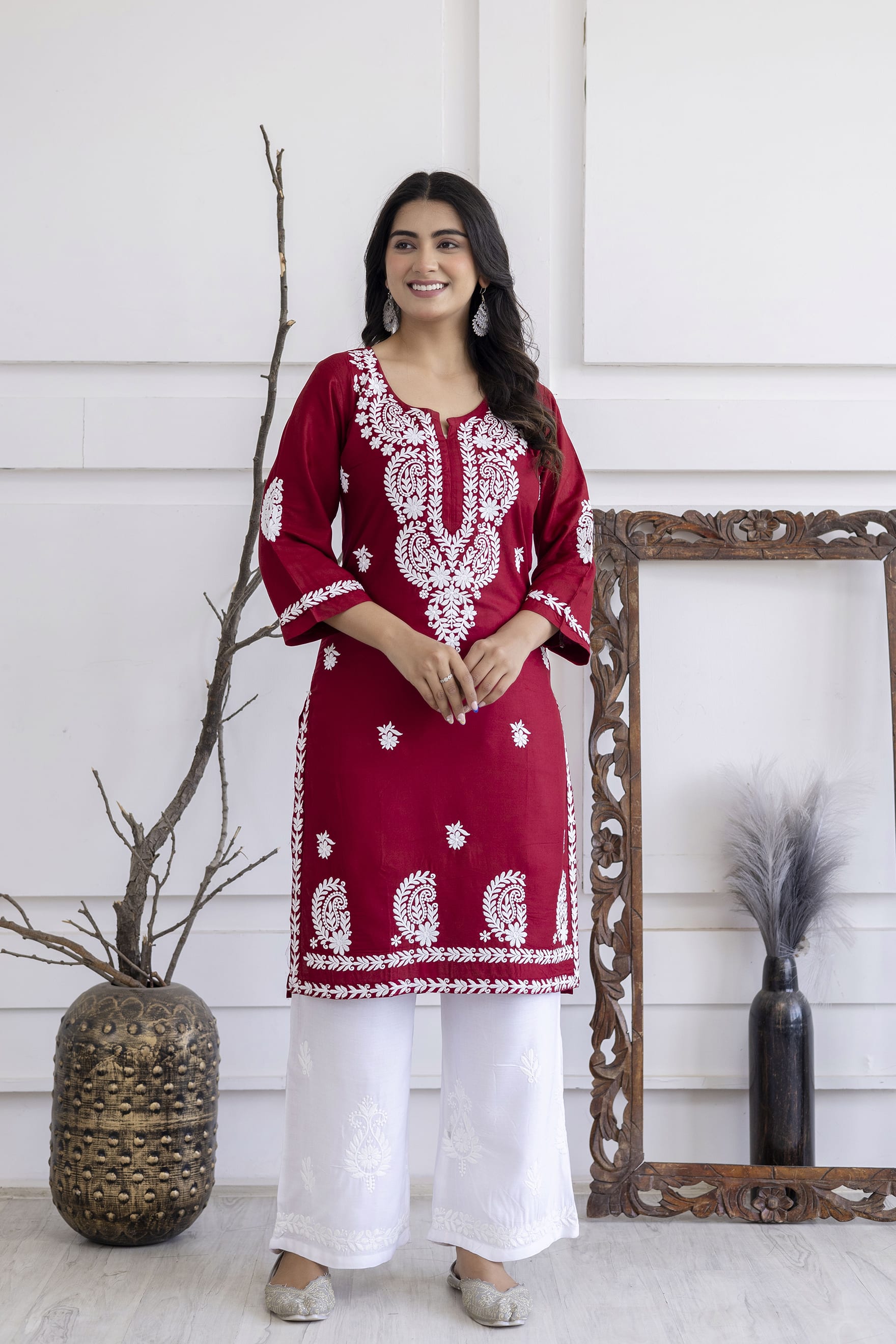 MAROON Trendy Fashionable kurtis
