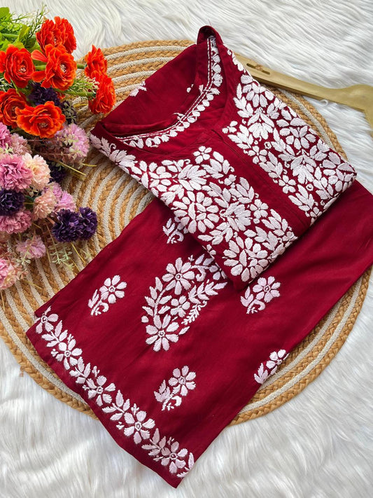 MAROON *Premium Reyon Co-ord set*