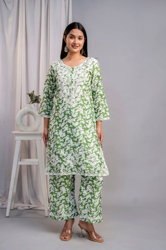 MEHNDI Beautiful Two Peice Cotton Set