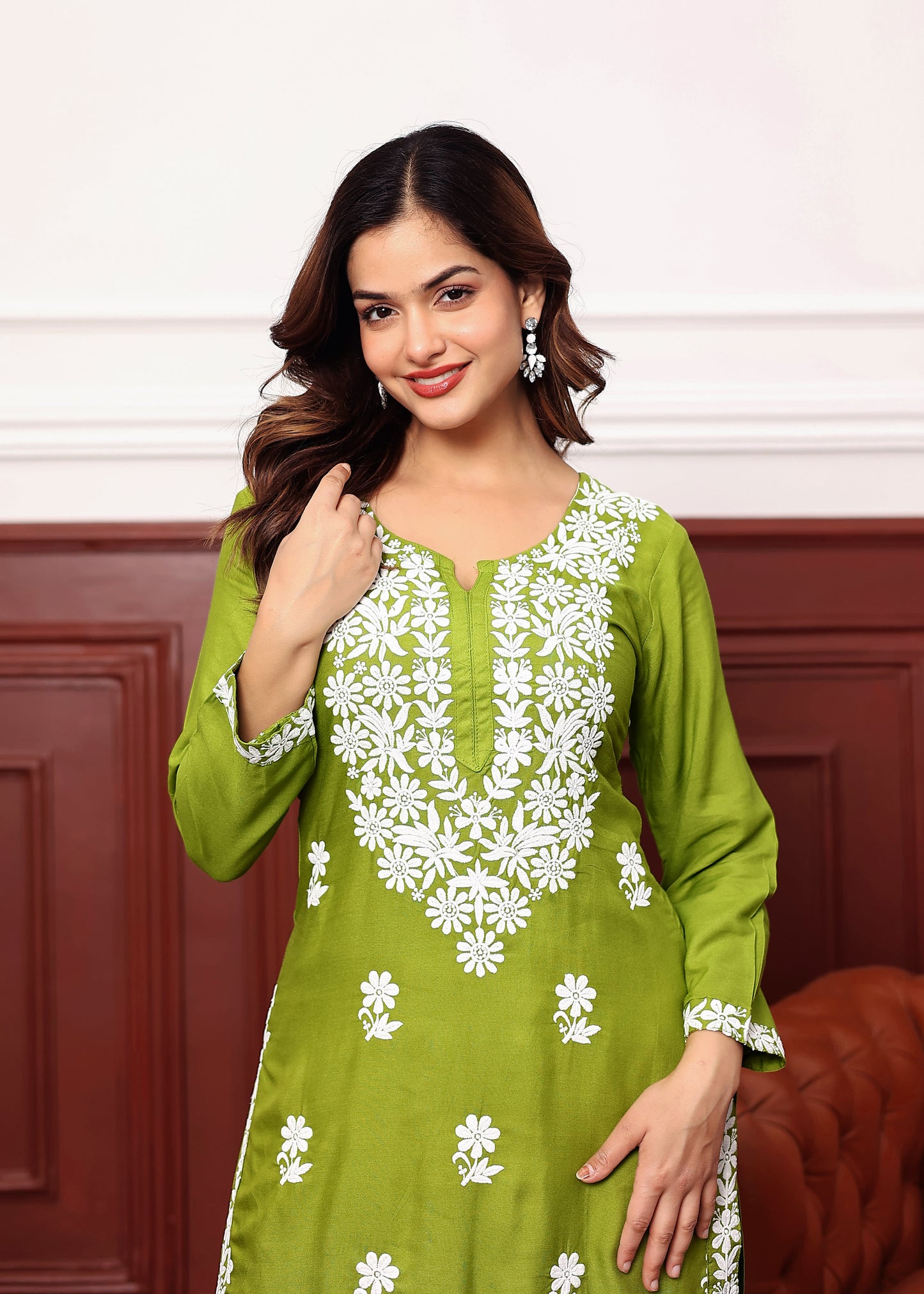 MEHNDI New colours in our best seller chikankari Plazzo set