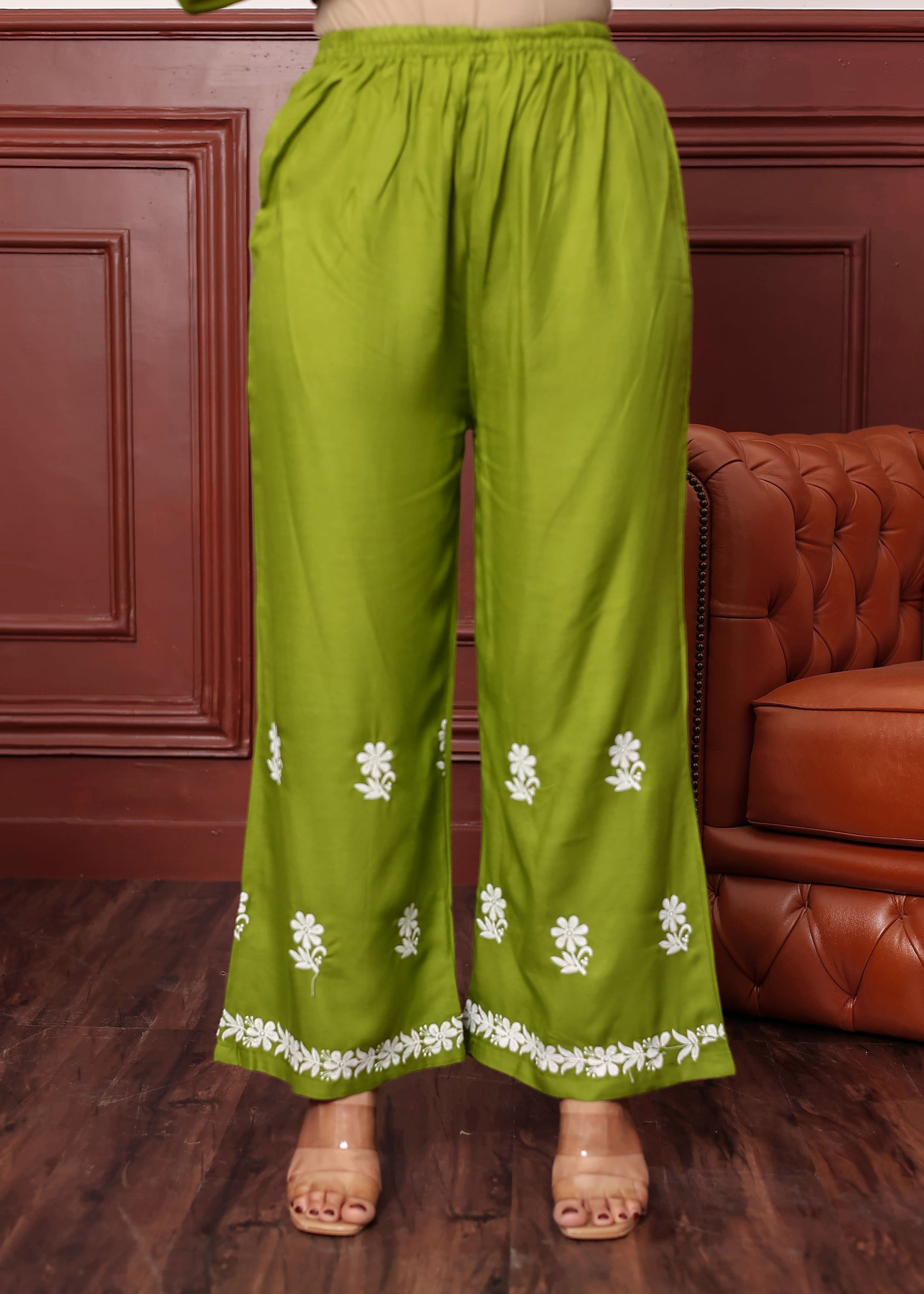 MEHNDI New colours in our best seller chikankari Plazzo set