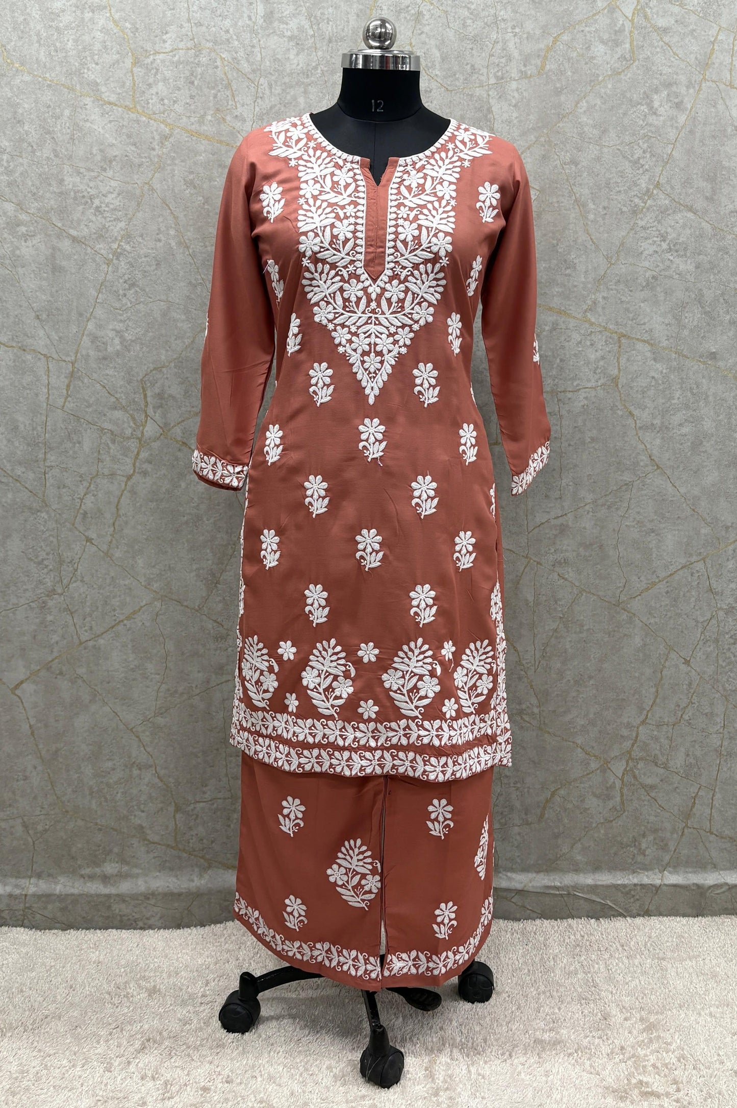 MISTY ROSE Chikankari Kurti Set Online At Best Price For Women