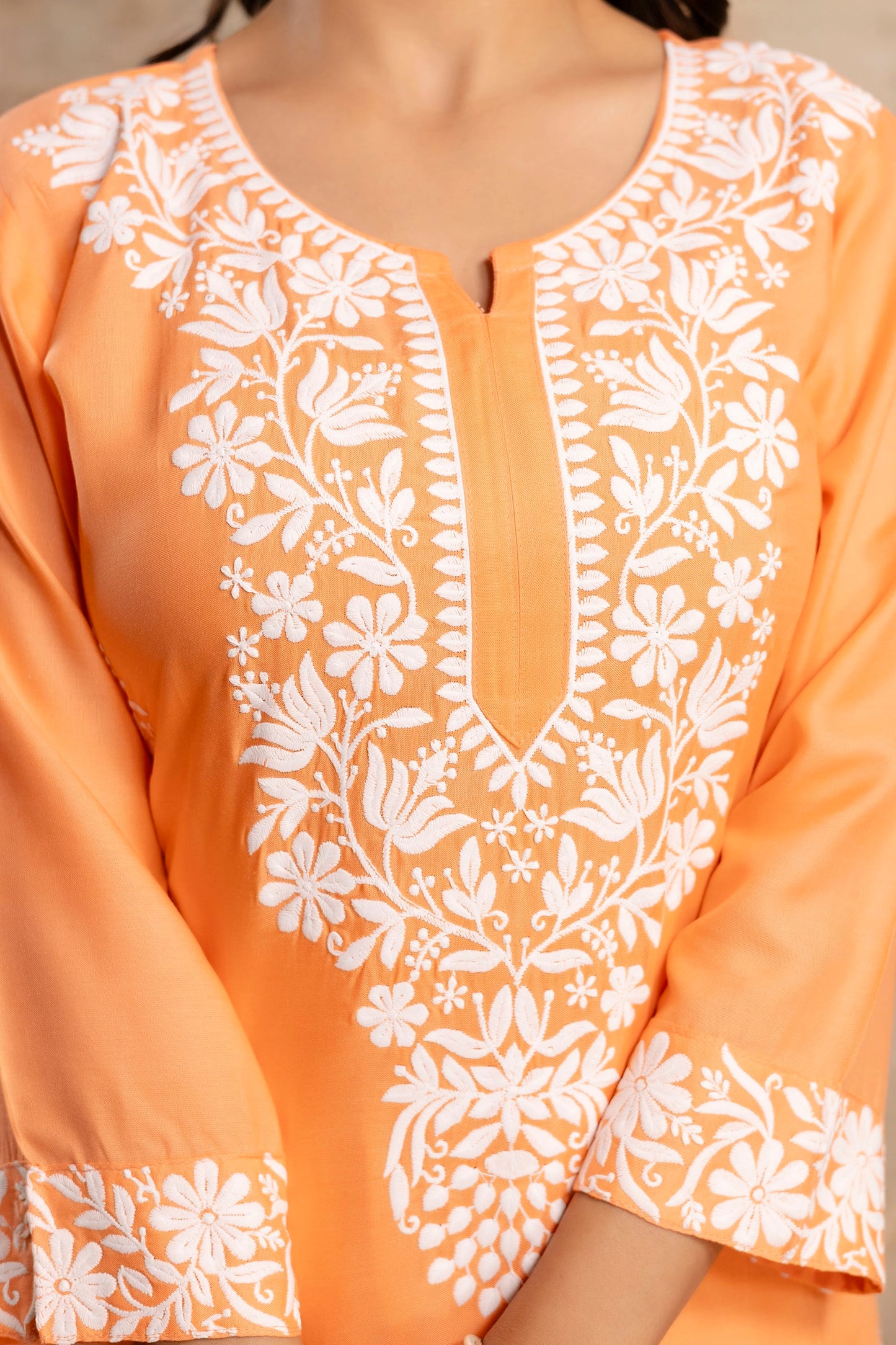 PEACH Women's Elegent Kurti set | Kurti Plazo Set