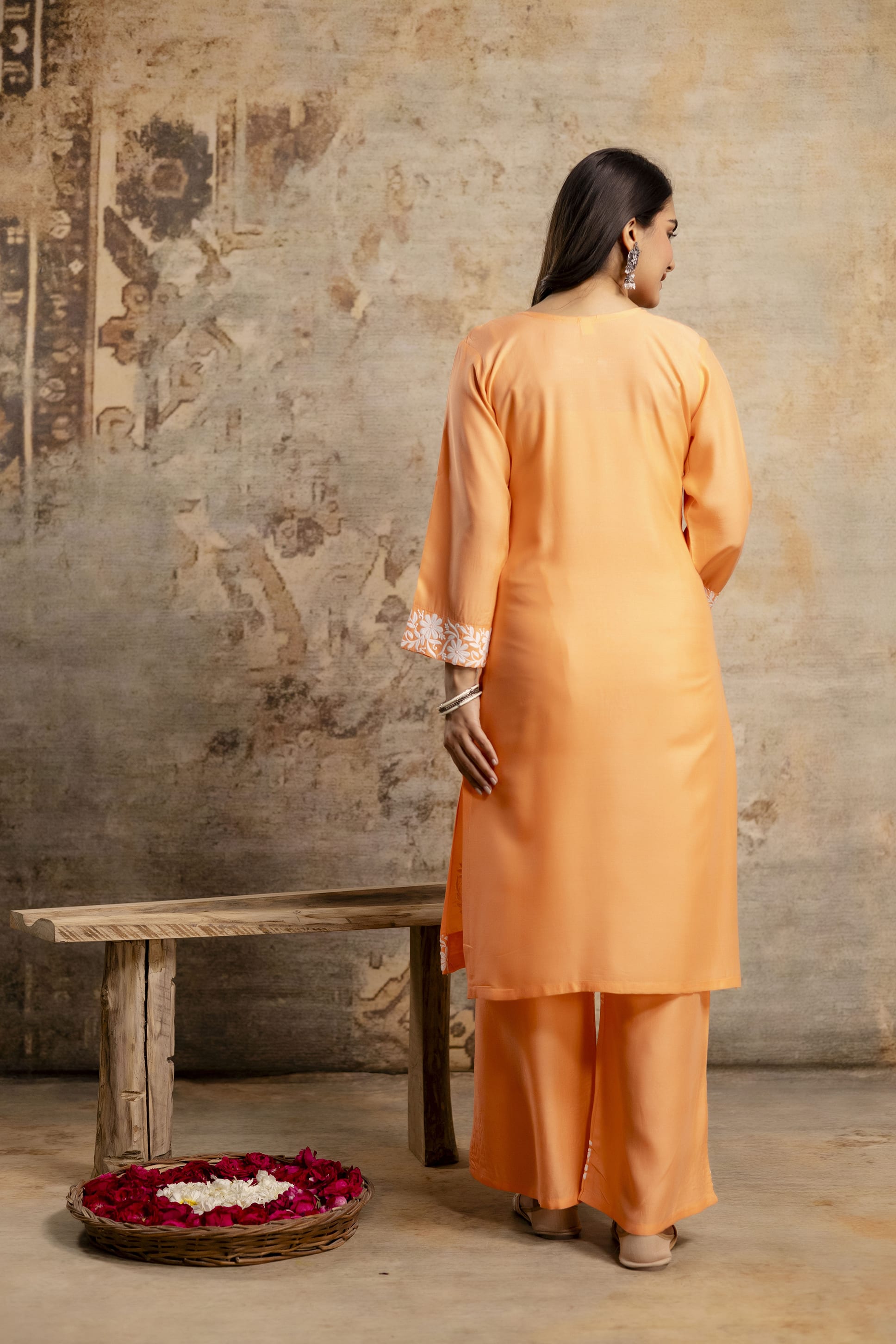 PEACH Women's Elegent Kurti set | Kurti Plazo Set