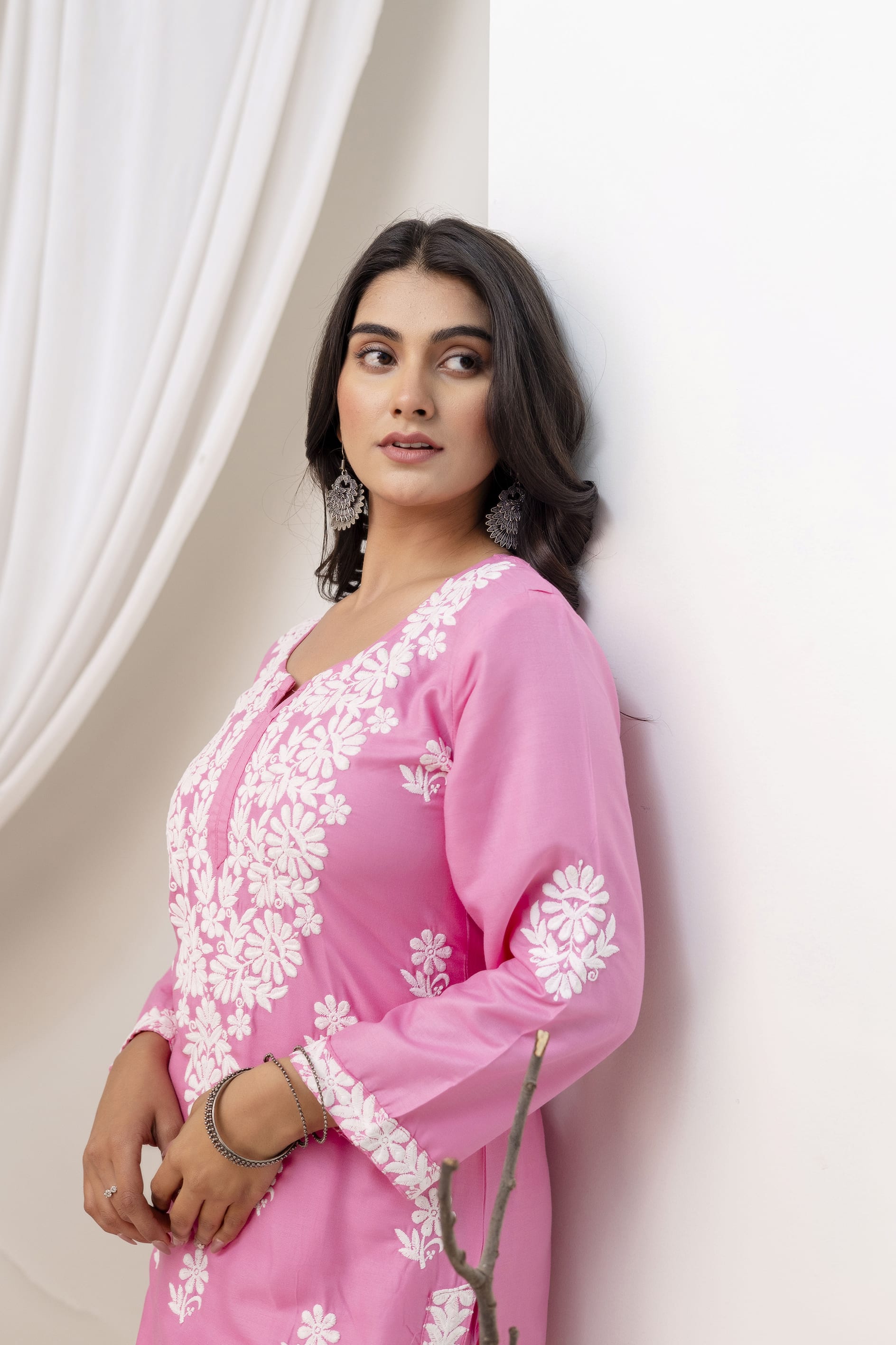 PINK Trendy Kurti Set For Women.