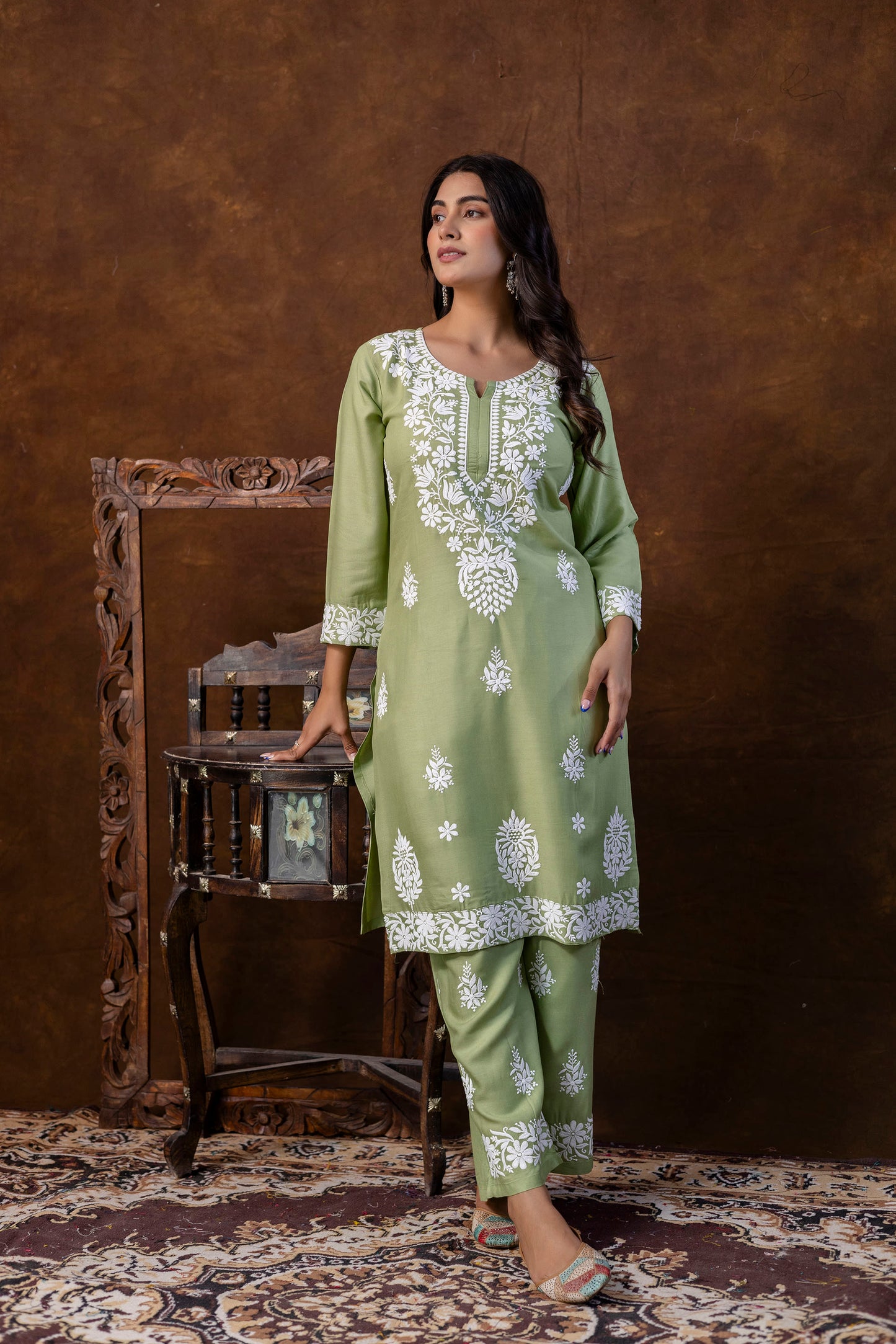 PISTA Women's Elegent Kurti set | Kurti Plazo Set