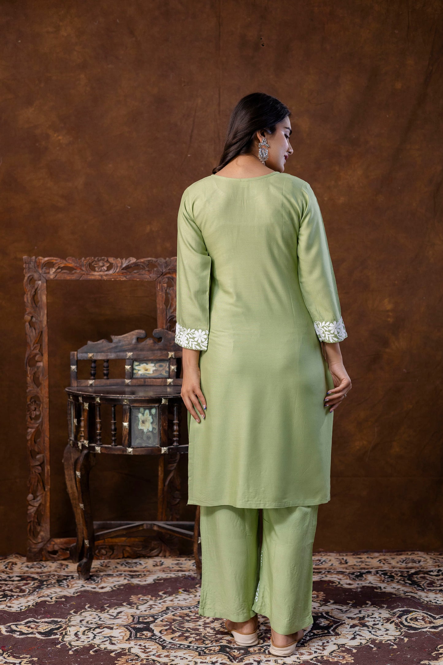 PISTA Women's Elegent Kurti set | Kurti Plazo Set