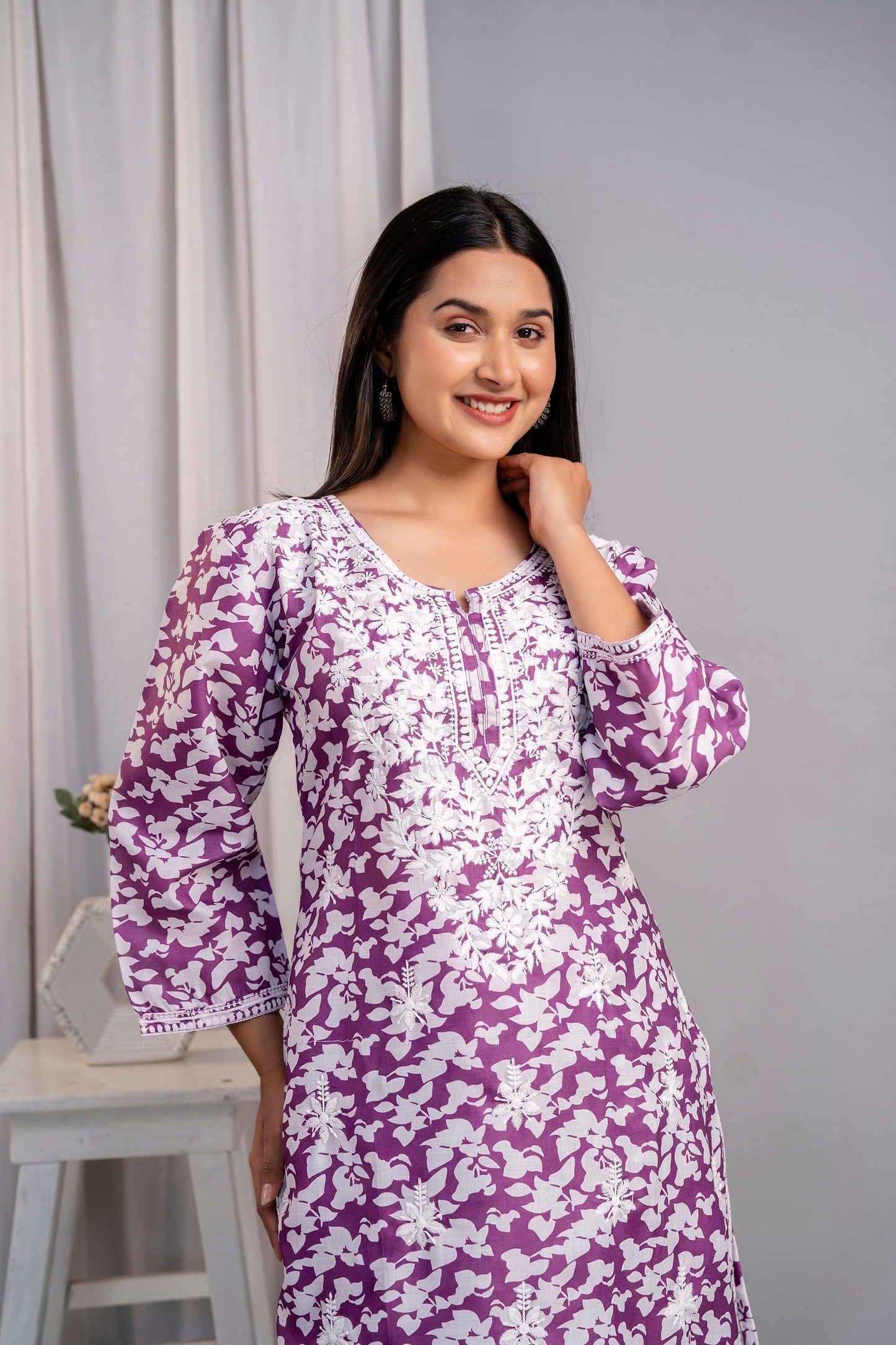 PURPLE Beautiful Two Peice Cotton Set