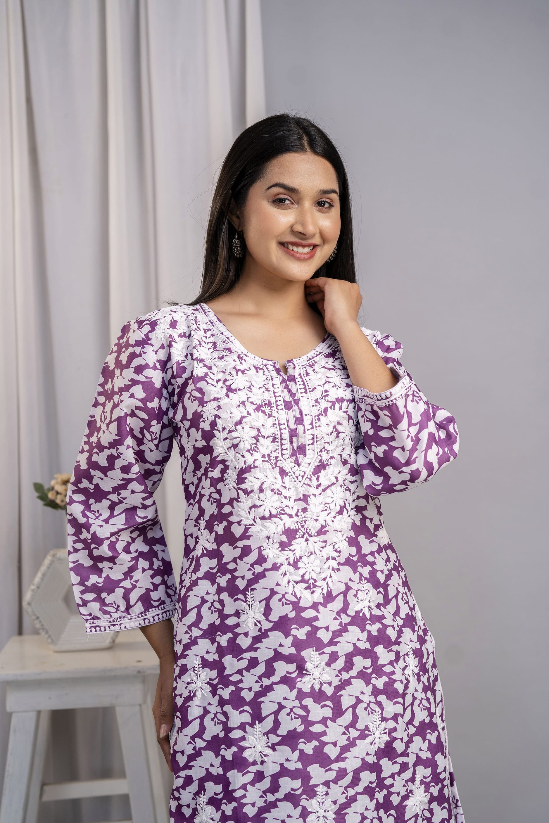 PURPLE Beautiful Two Peice Cotton Set