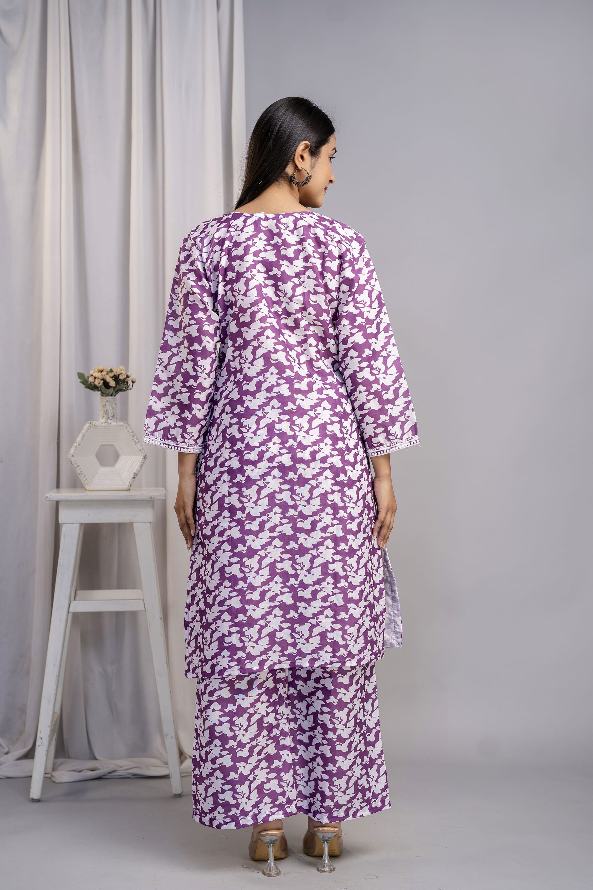 PURPLE Beautiful Two Peice Cotton Set