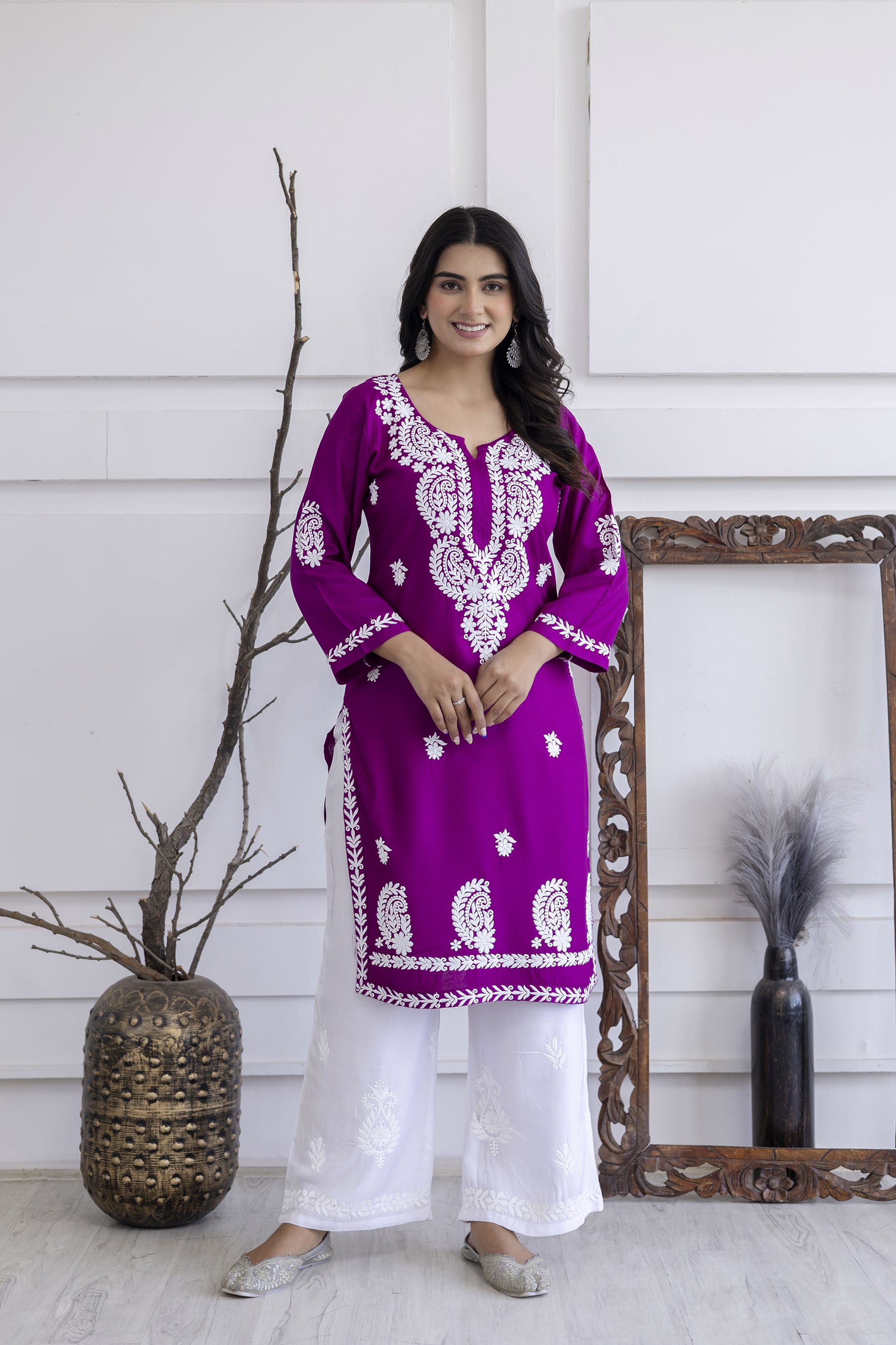 PURPLE Trendy Fashionable kurtis