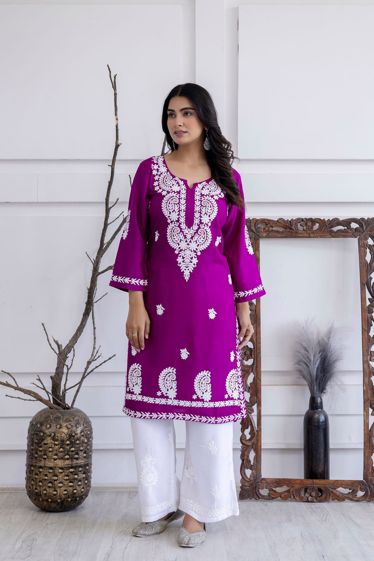 PURPLE Trendy Fashionable kurtis