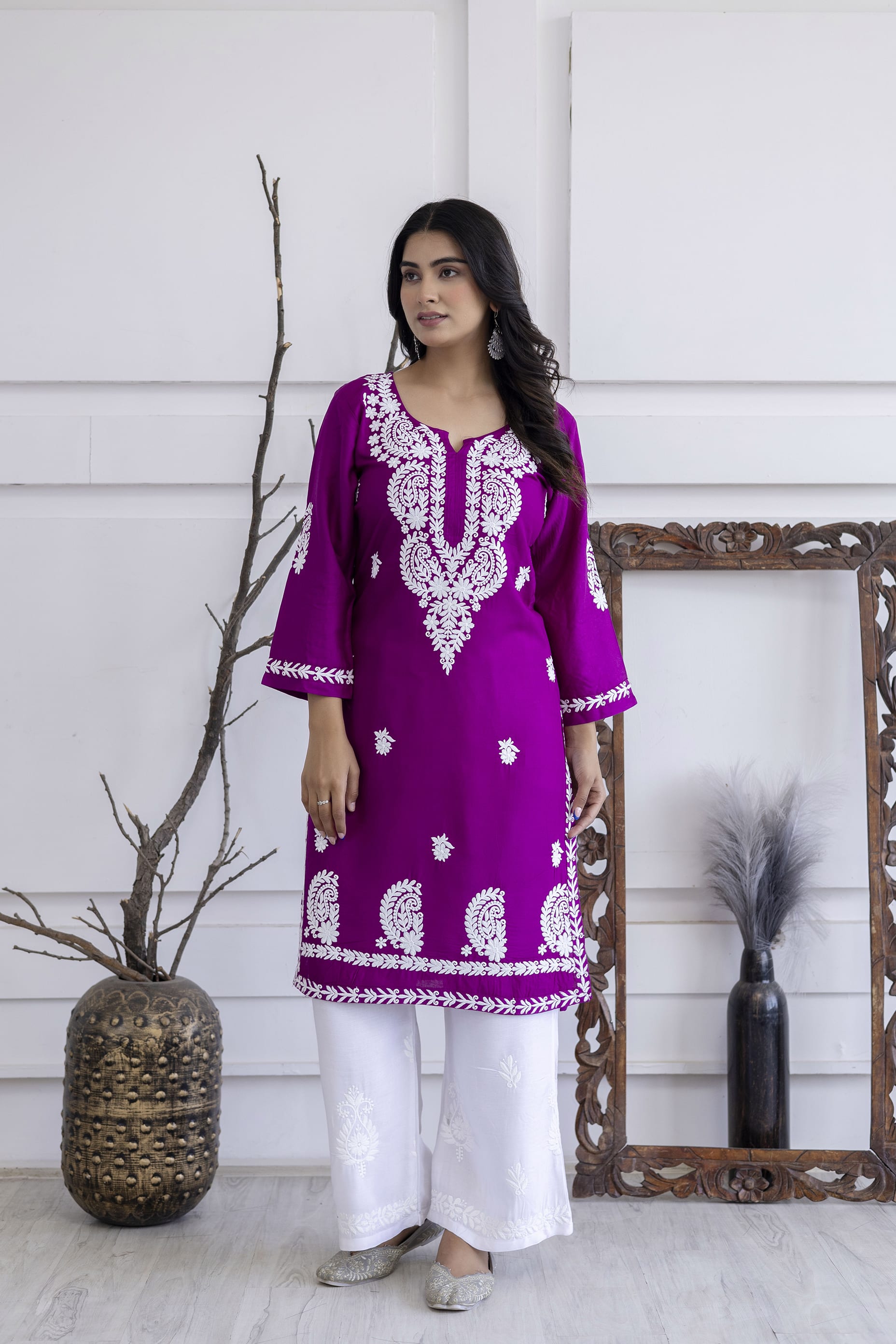 PURPLE Trendy Fashionable kurtis