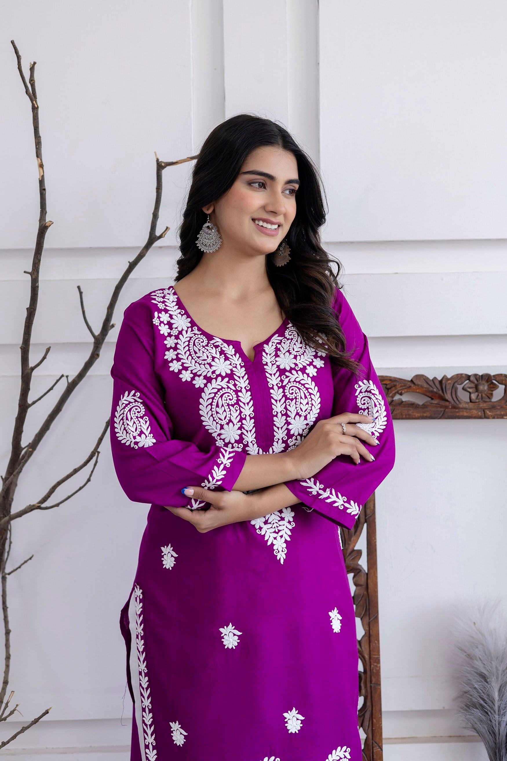 PURPLE Trendy Fashionable kurtis