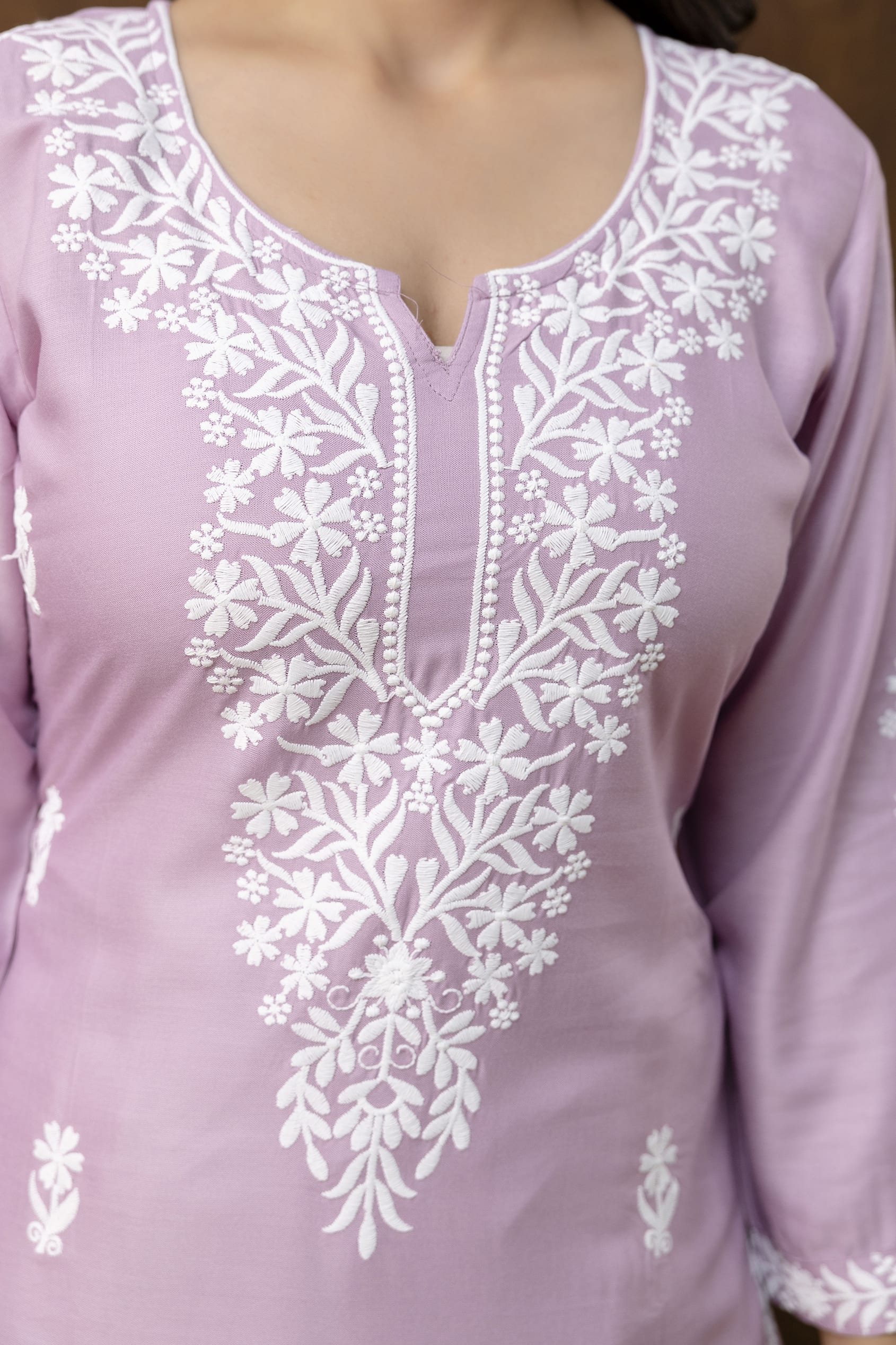 PYAZI Women Embroidered Straight Kurta & Palazzos Set