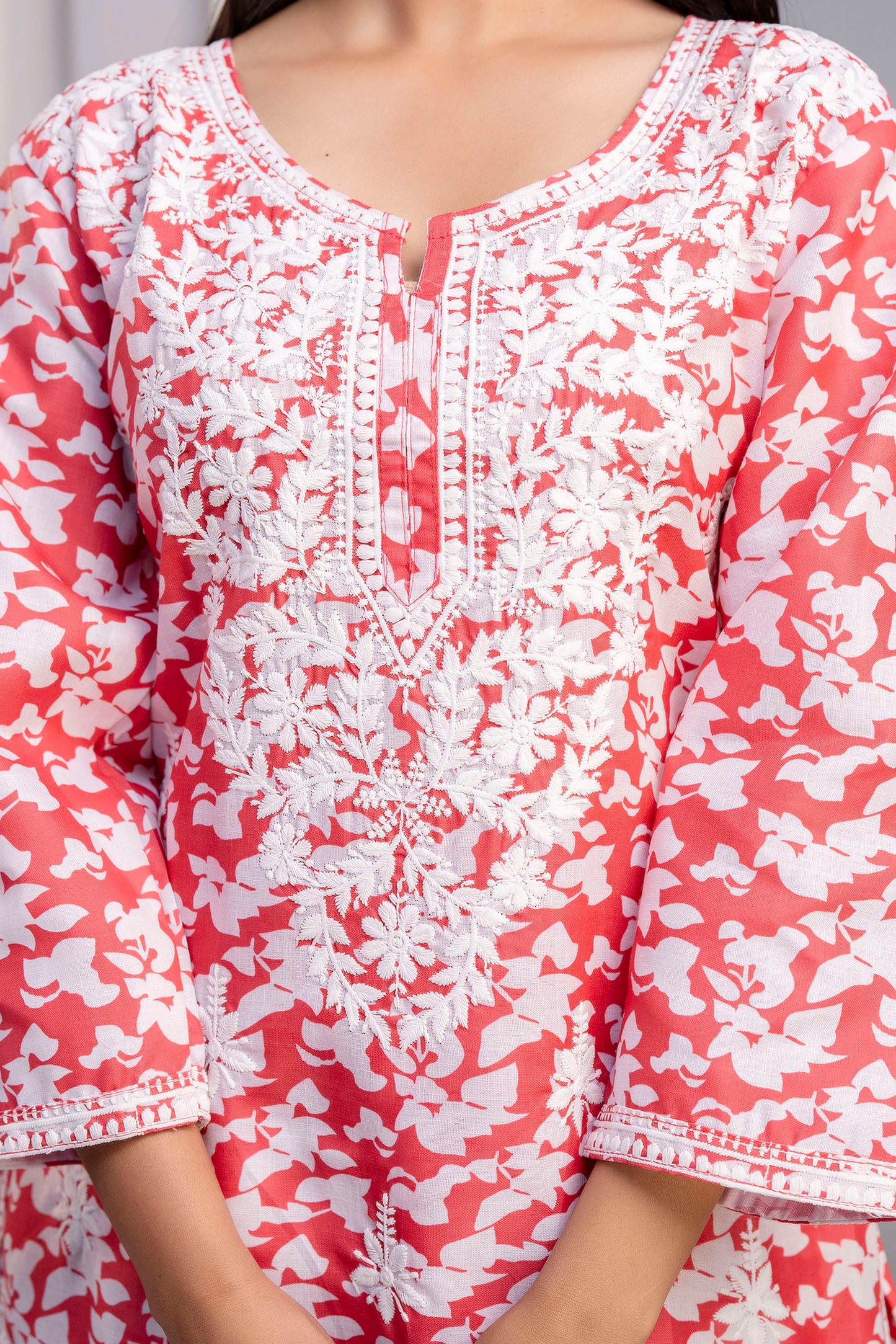 RED Beautiful Two Peice Cotton Set