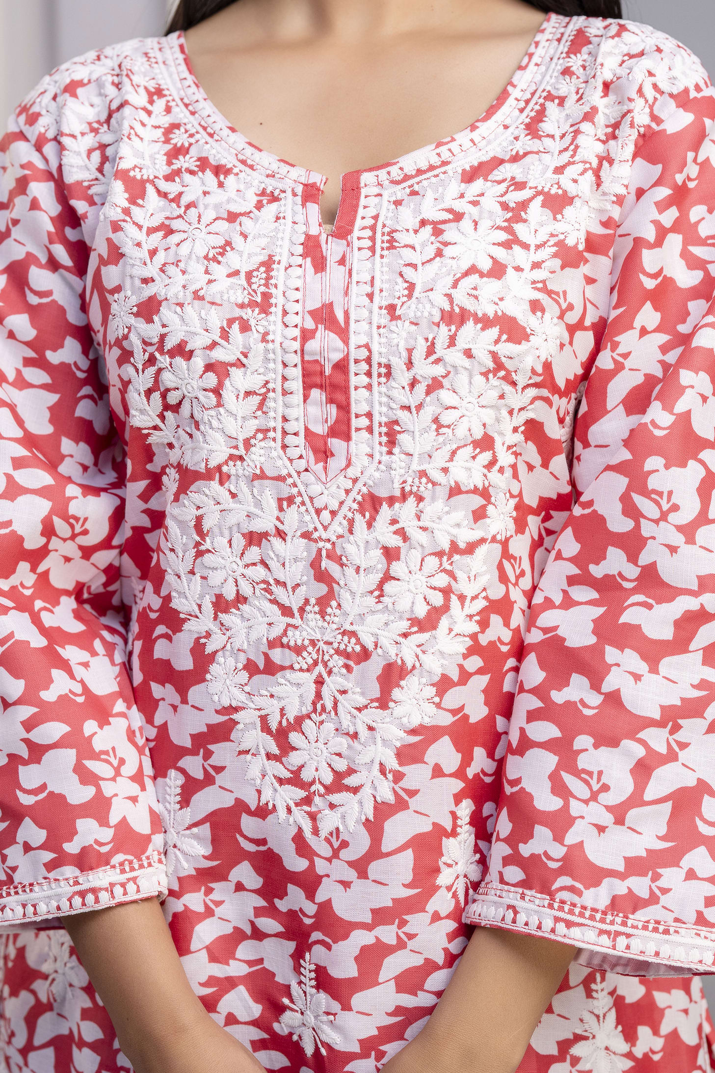 RED Beautiful Two Peice Cotton Set