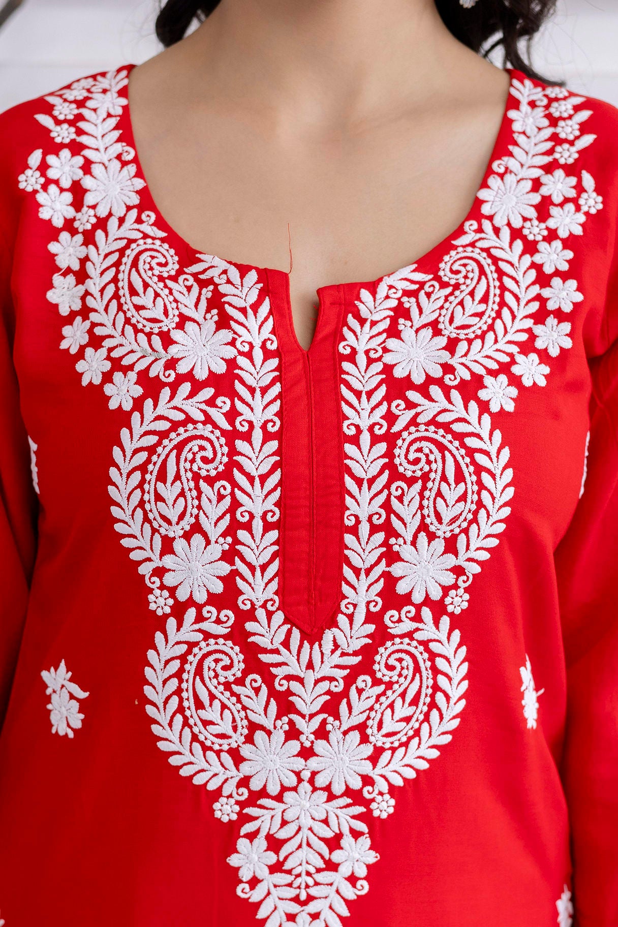RED Trendy Fashionable kurtis