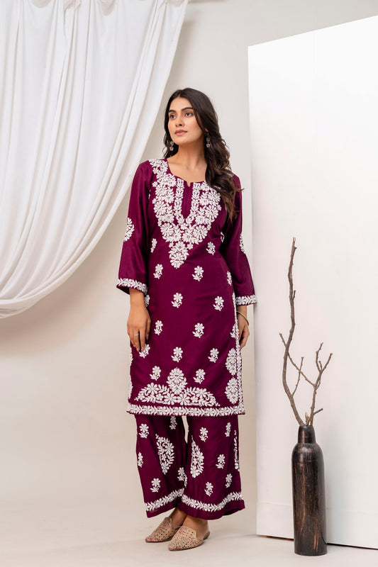 WINE Trendy Kurti Set For Women.