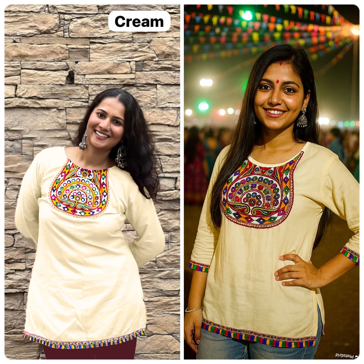 Navratri Festive Garba Women’s Short Top