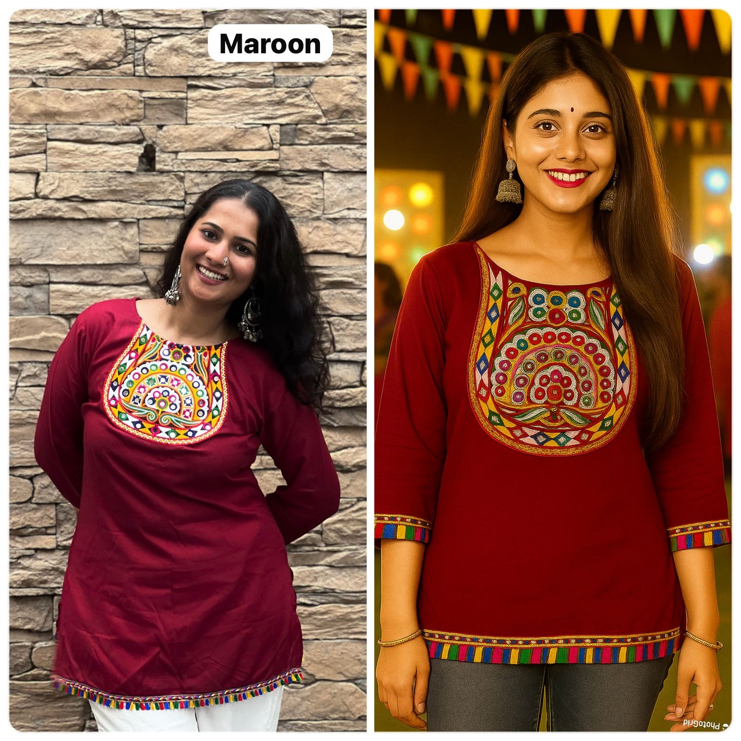 Navratri Festive Garba Women’s Short Top