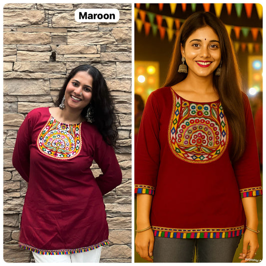 Navratri Festive Garba Women’s Short Top