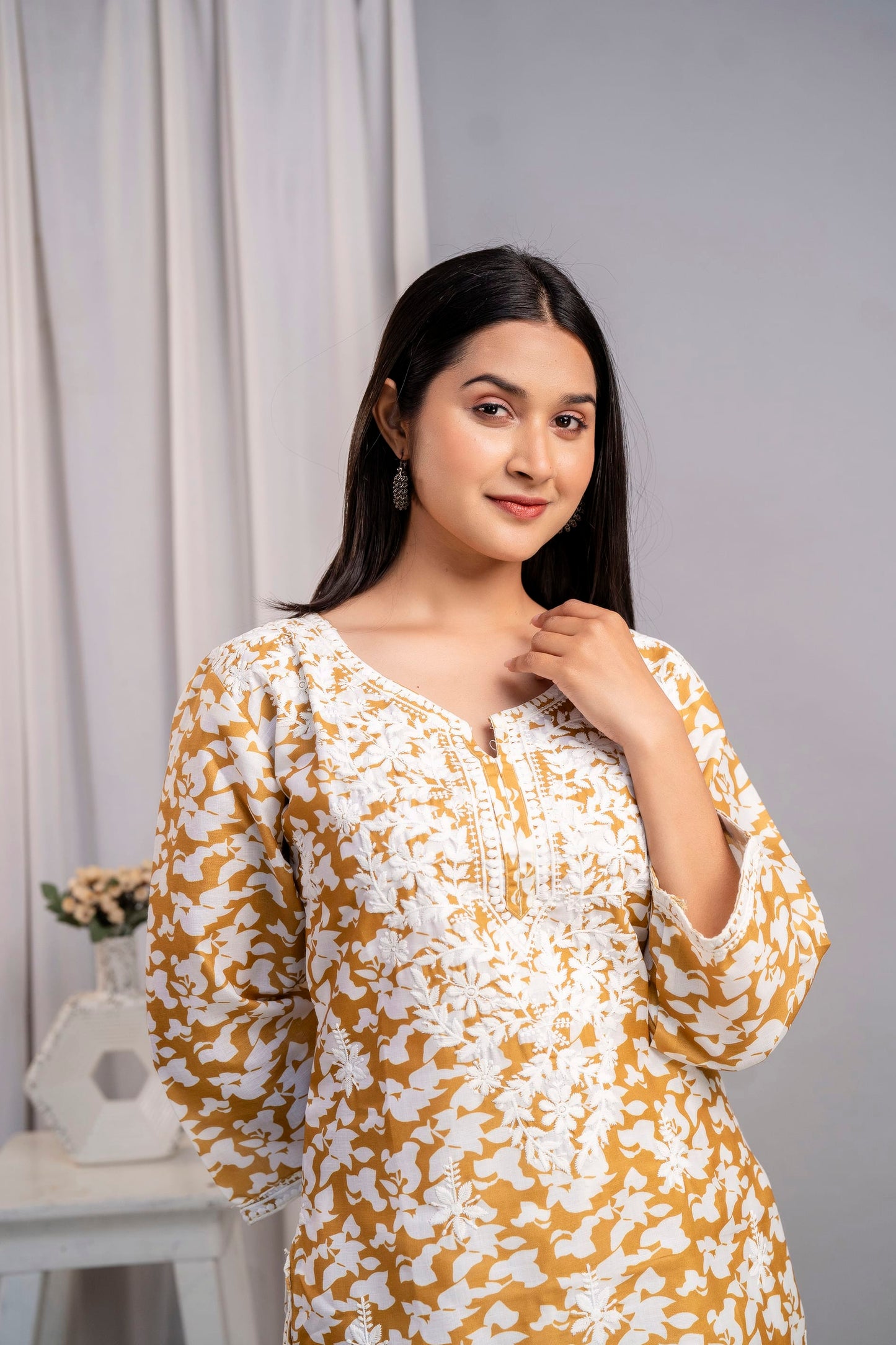 YELLOW Beautiful Two Peice Cotton Set