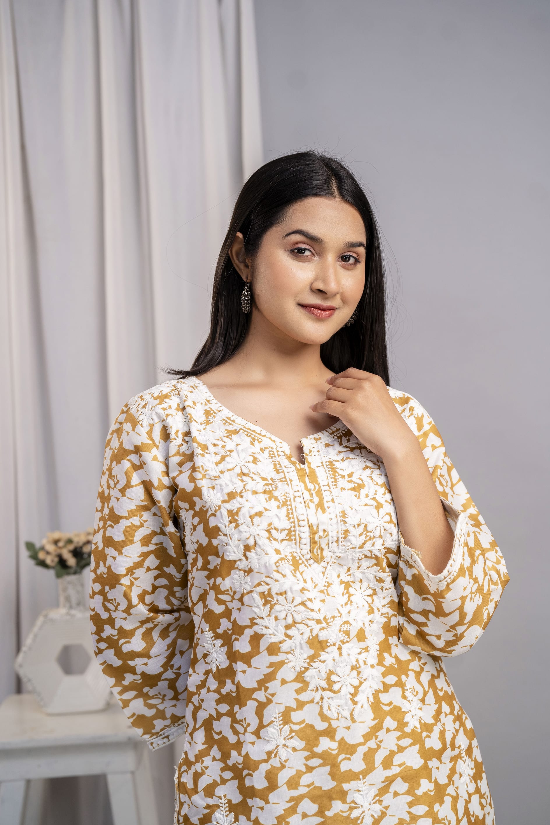 YELLOW Beautiful Two Peice Cotton Set