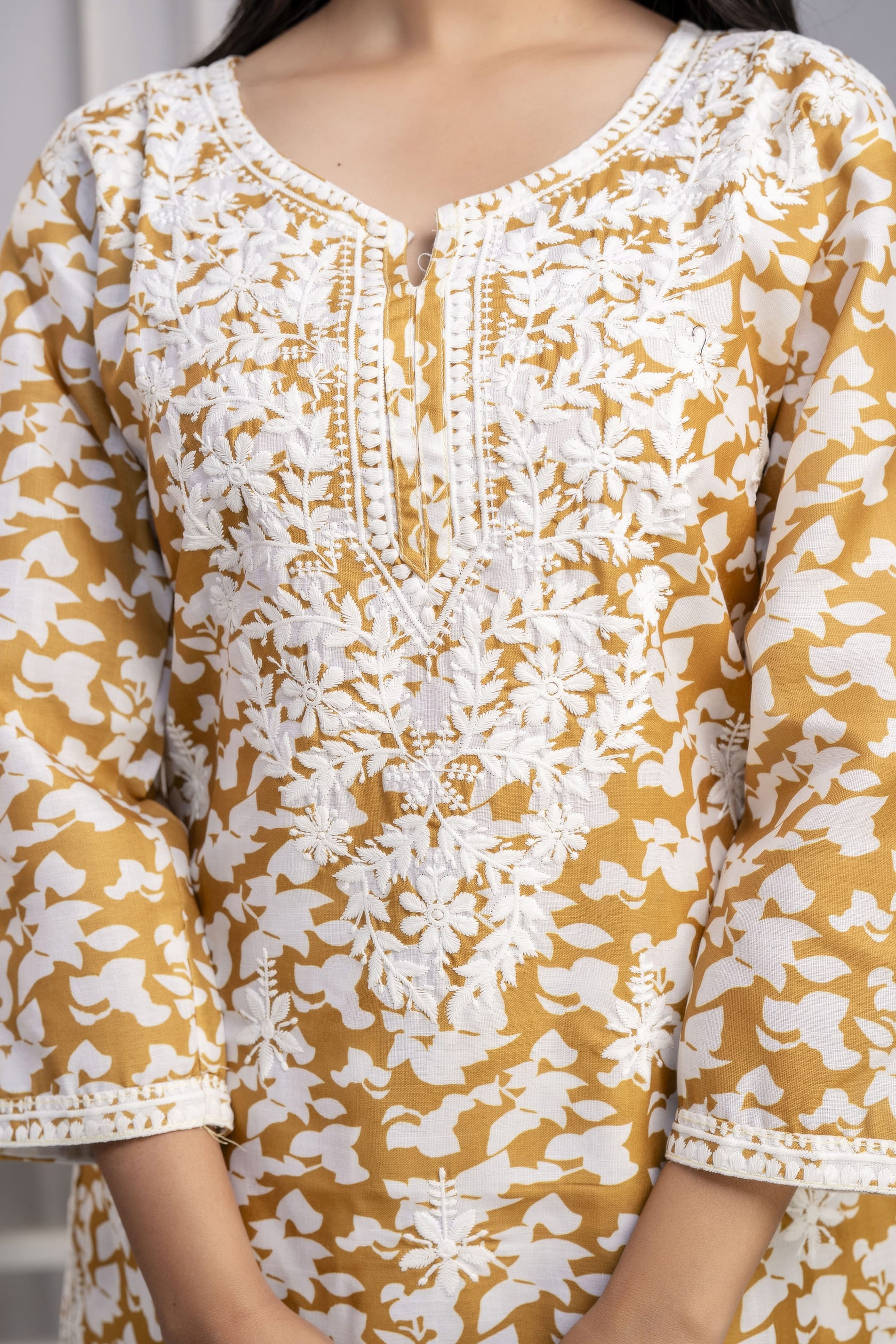 YELLOW Beautiful Two Peice Cotton Set