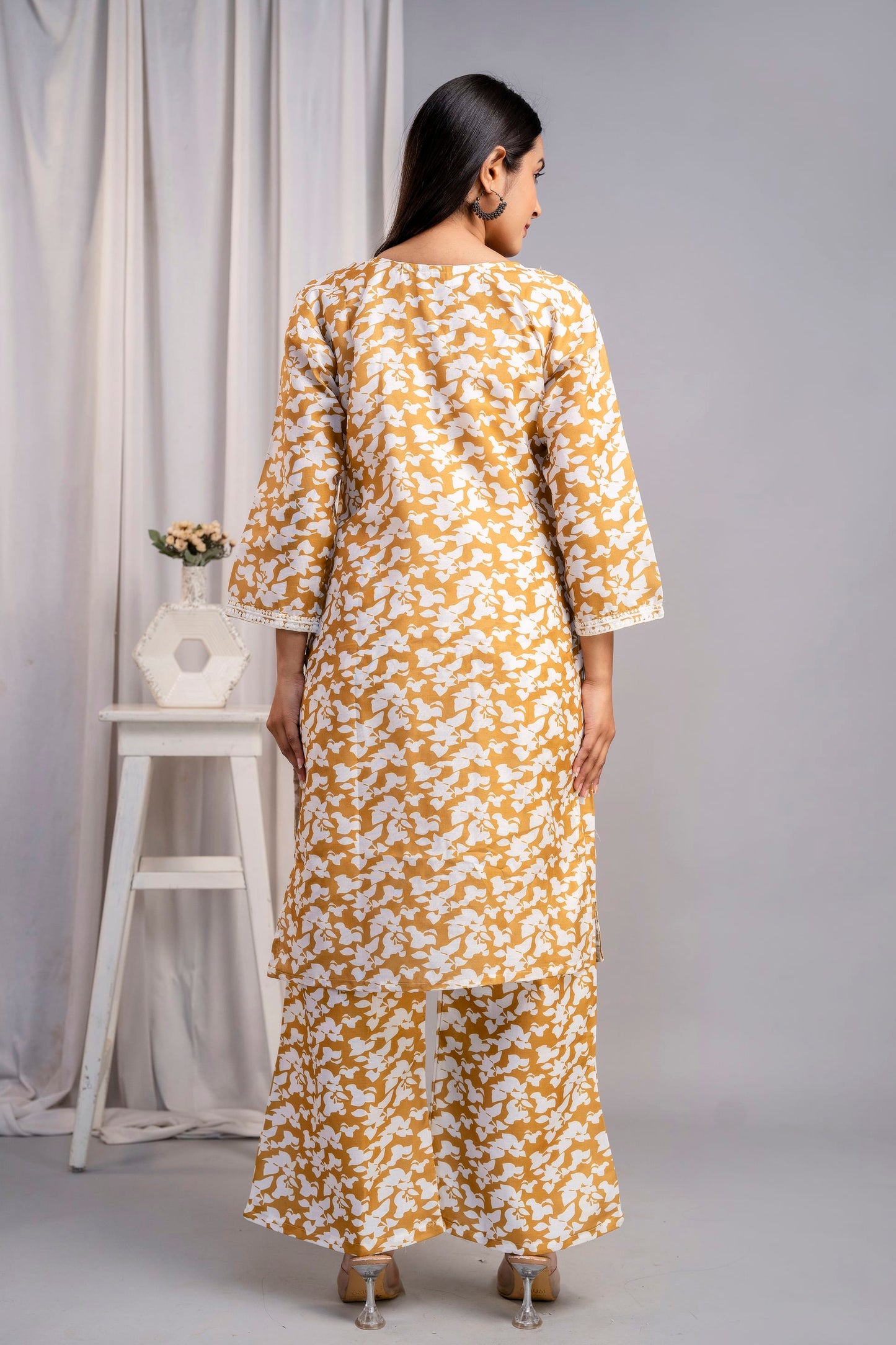 YELLOW Beautiful Two Peice Cotton Set